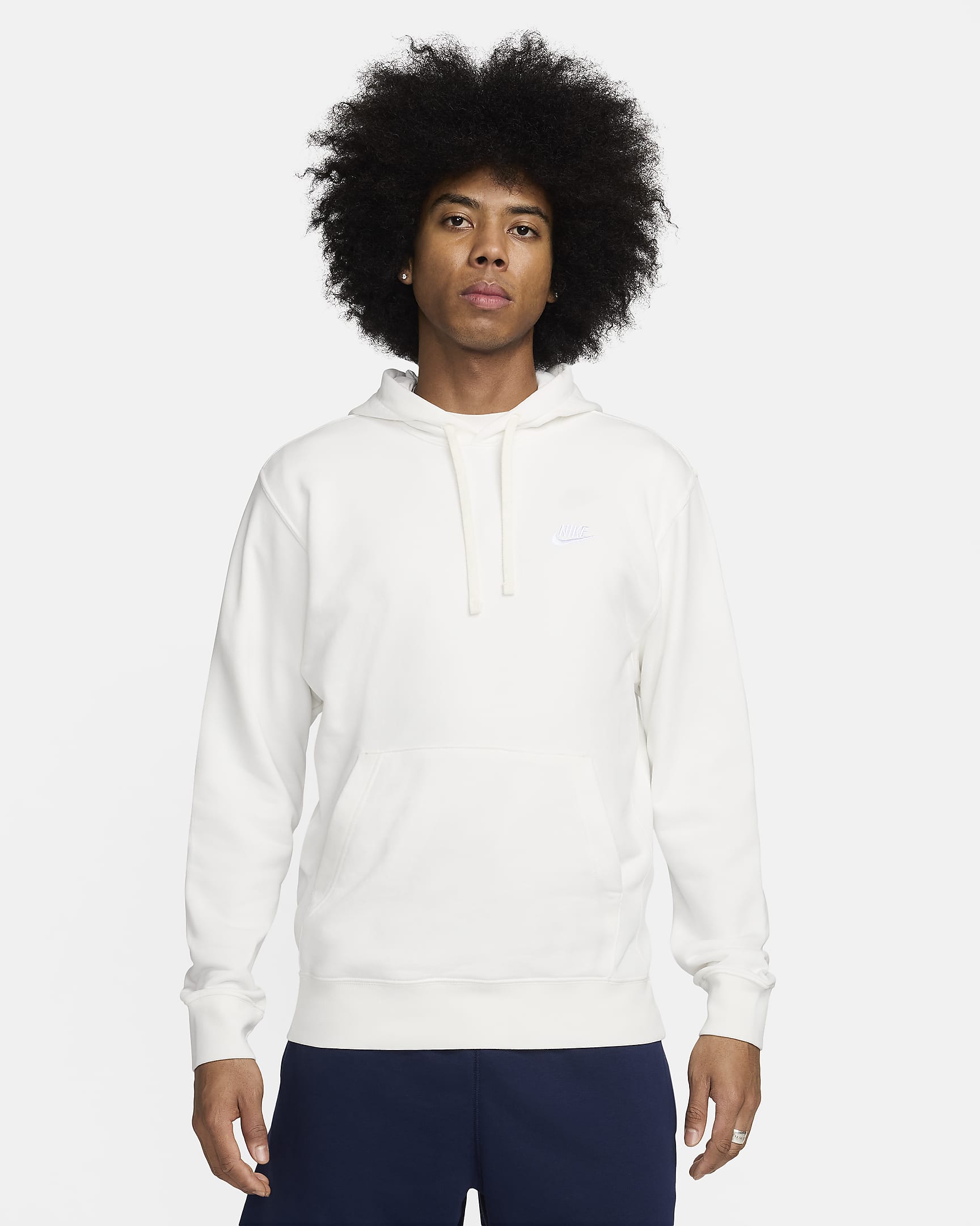 Nike Sportswear Club-pullover-hættetrøje til mænd - Sail/Sail/hvid