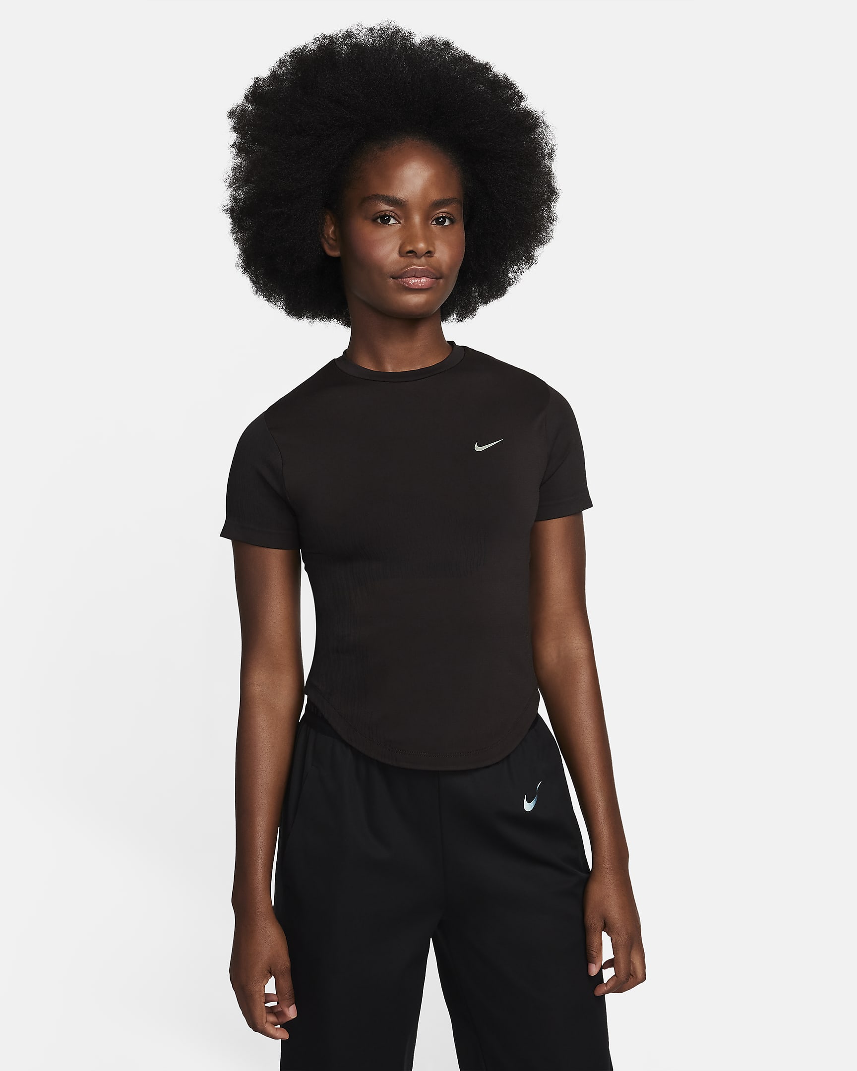 Nike Running Division Women's Dri-FIT ADV Short-Sleeve Running Top - Earth/Black