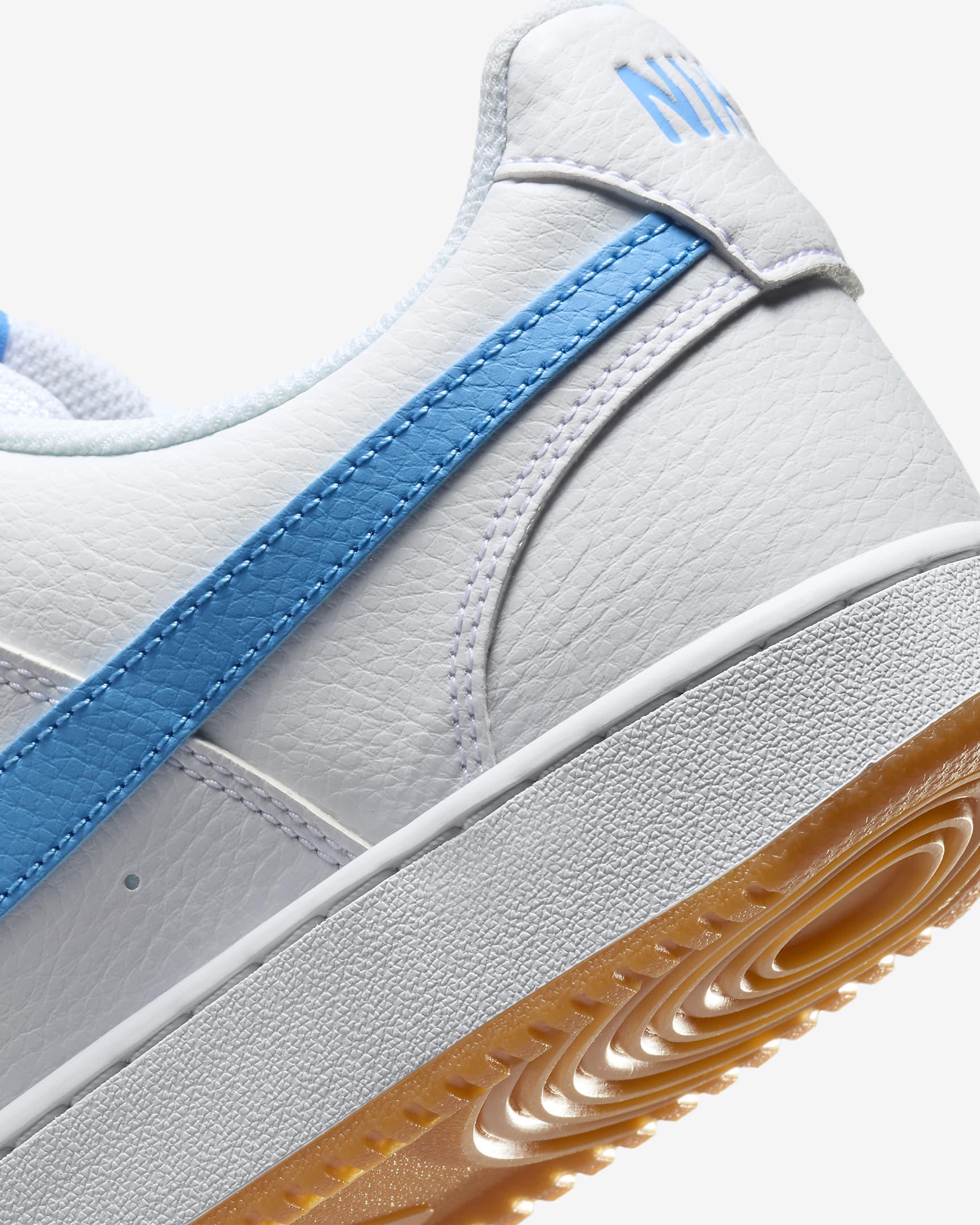 Nike Court Vision Low Herrenschuh - Weiß/Gum Yellow/University Blue