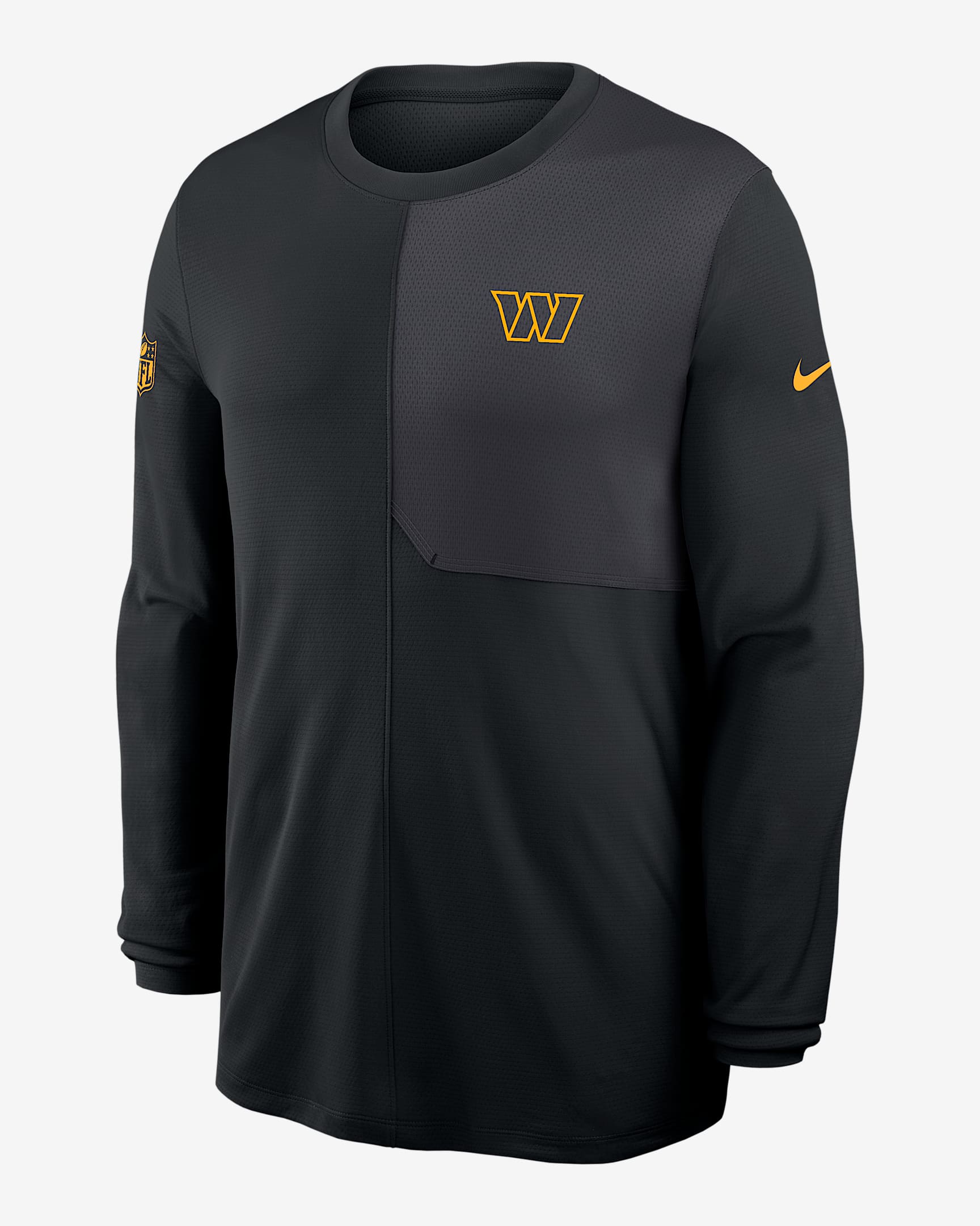Playera de manga larga Nike Dri-FIT de la NFL para hombre Washington Commanders Sideline Coach - Negro