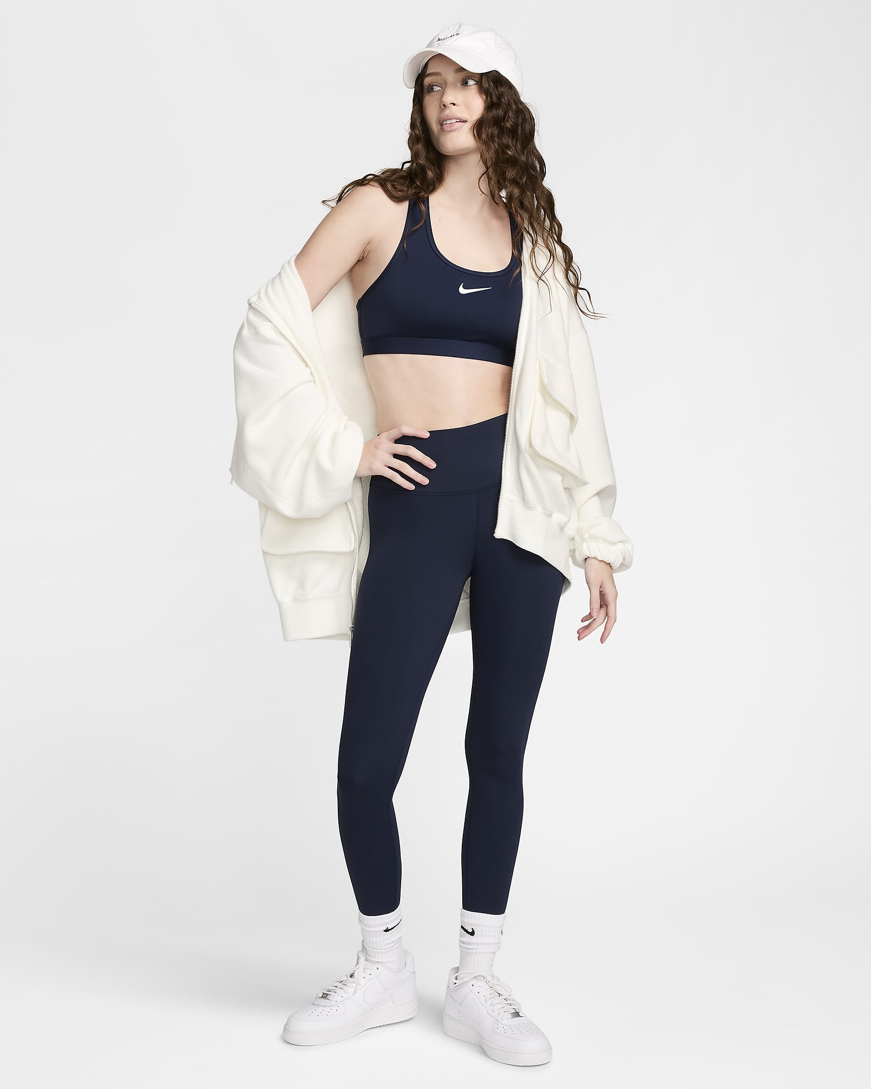 Leggings a tutta lunghezza a vita alta Nike One – Donna - Ossidiana/Nero