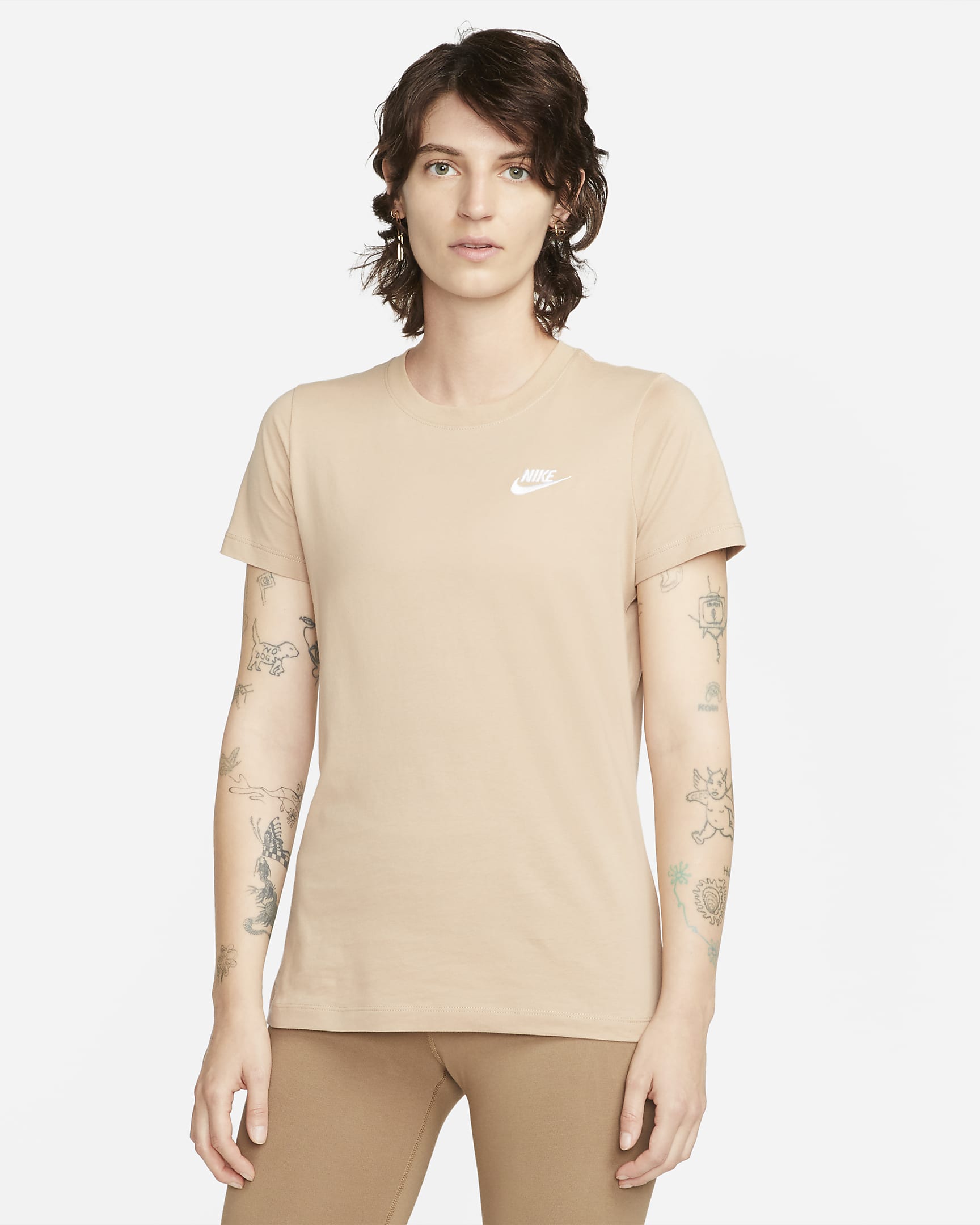 Nike Sportswear 女款 Club T 恤 - Hemp
