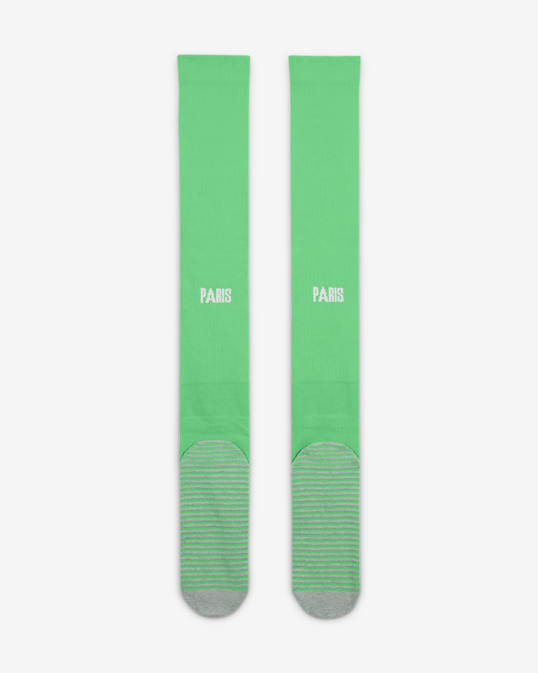 Chaussettes de foot montantes Paris Saint-Germain Strike Nike - Green Spark/Blanc