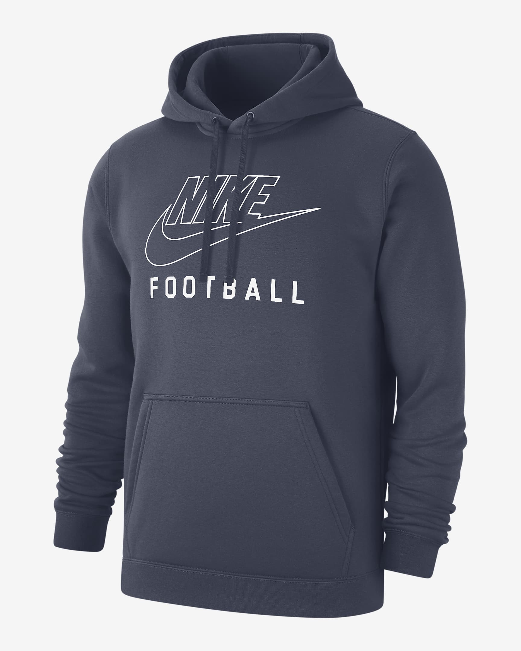 Nike Swoosh Club Fleece Men's Football Pullover Hoodie - Thunder Blue