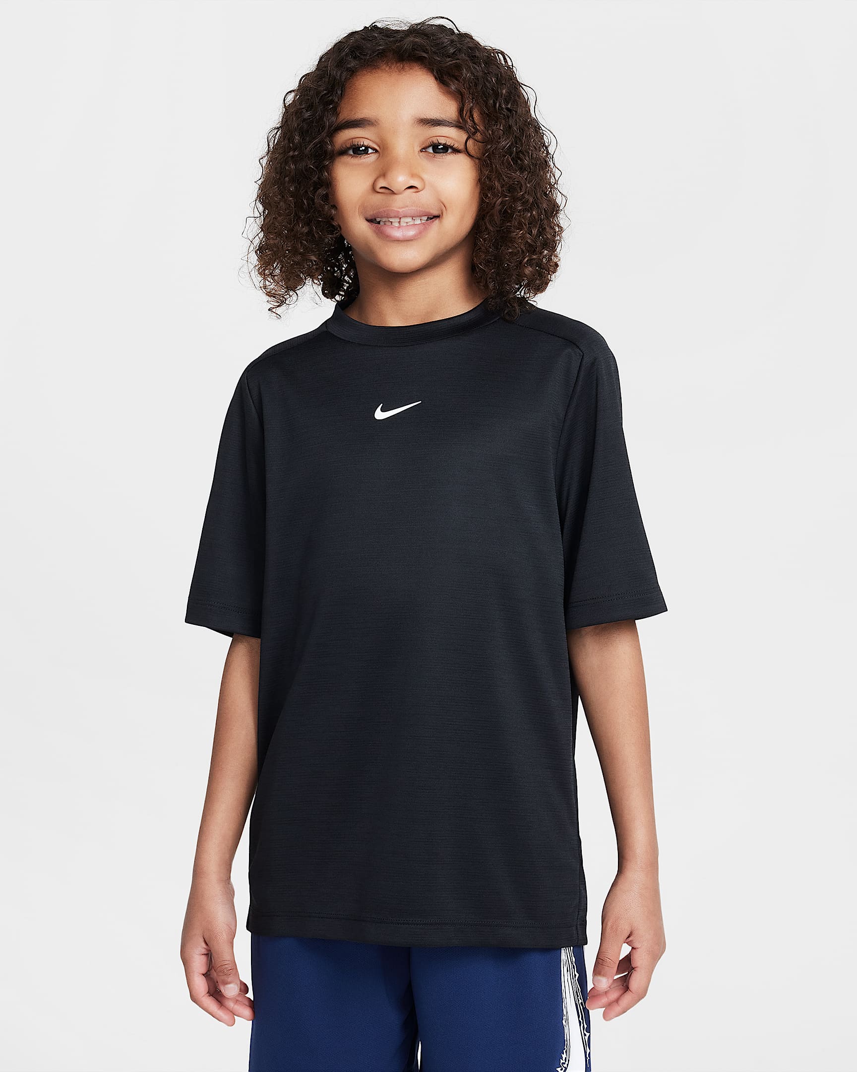 ナイキ マルチ ジュニア Dri-FIT ショートスリーブ トップ - ブラック/ブラック/ホワイト