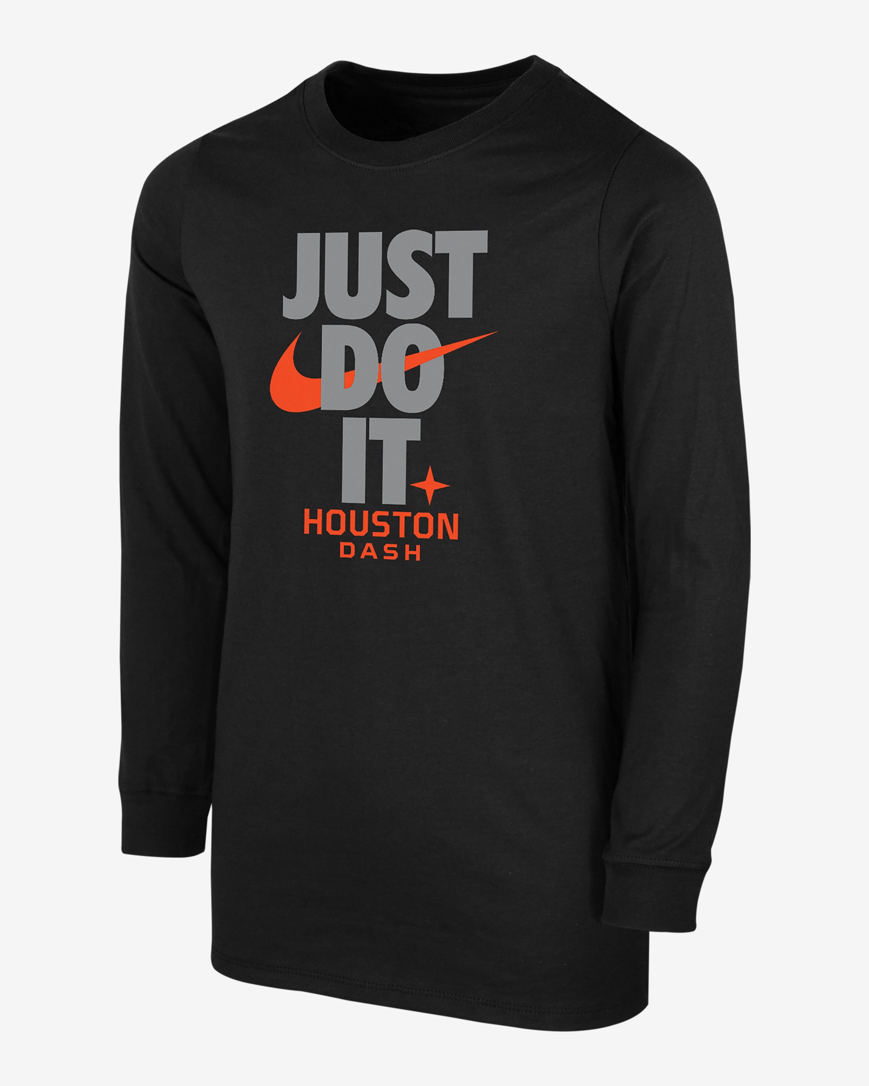 Houston Dash Big Kids' (Boys') Nike Soccer Long-Sleeve T-Shirt - Black