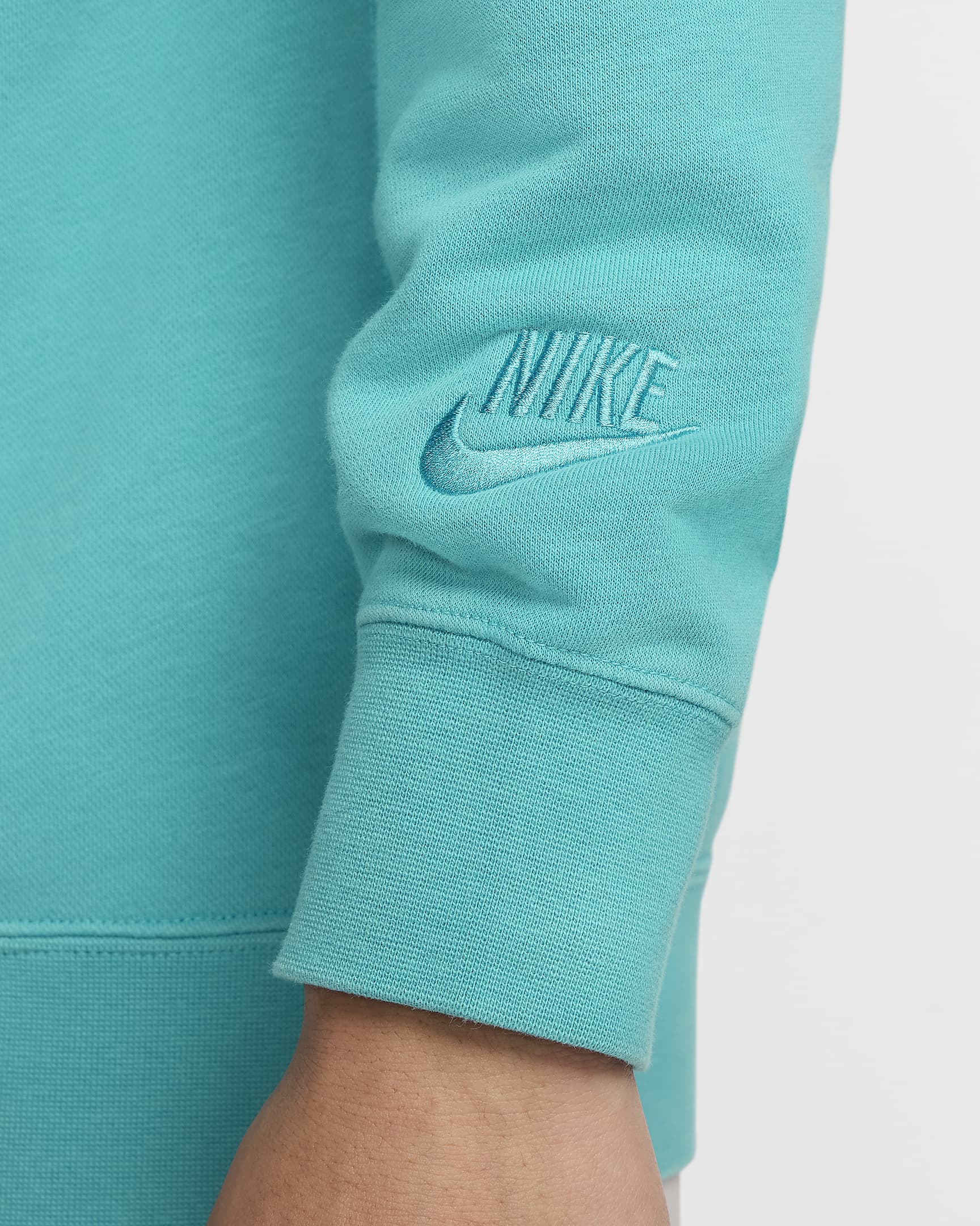 Nike Sportswear Men's Crew-Neck French Terry Sweatshirt - Teal Nebula/Teal Nebula