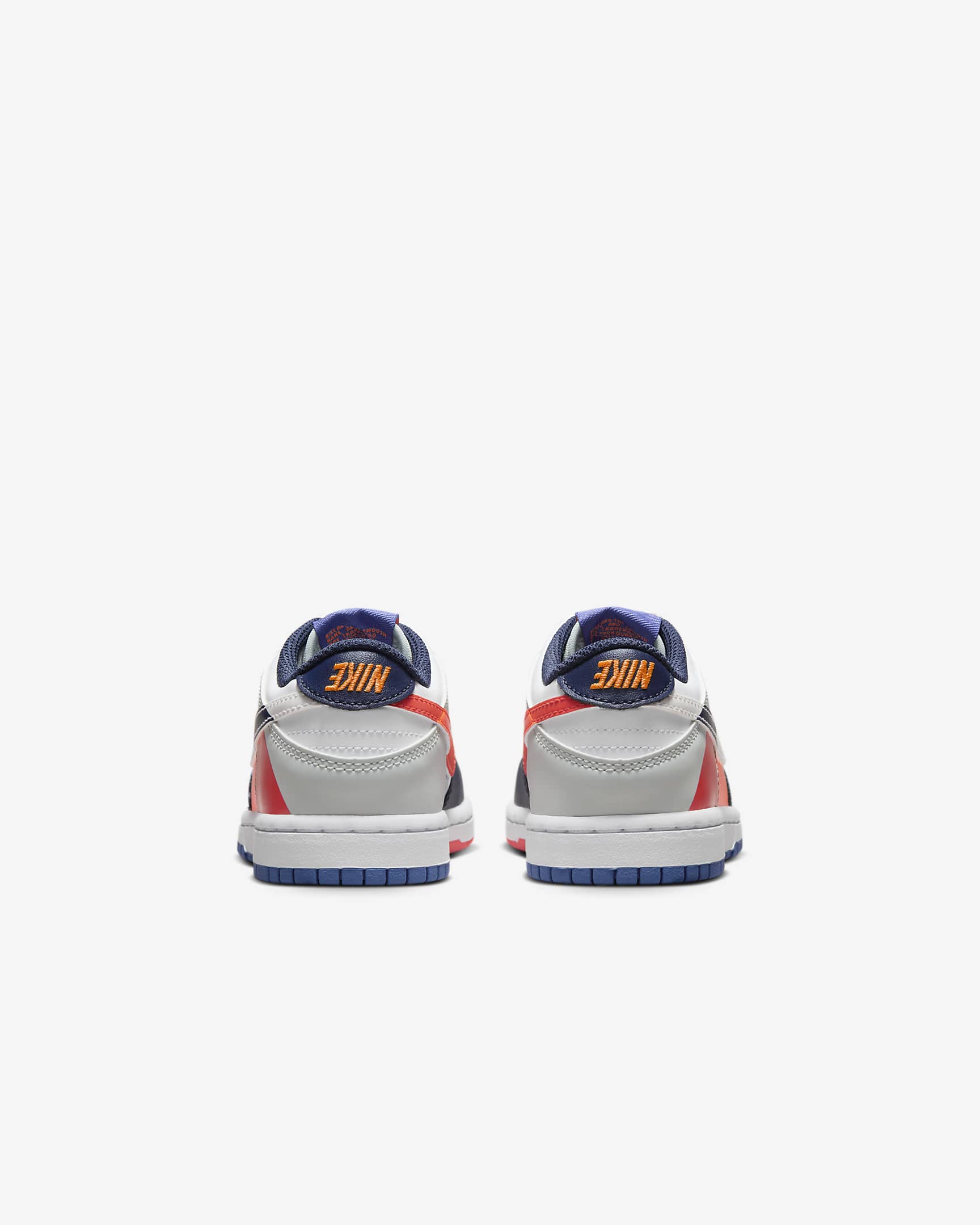 Nike Dunk Low SE Little Kids' Shoes - White/Light Silver/Midnight Navy/White