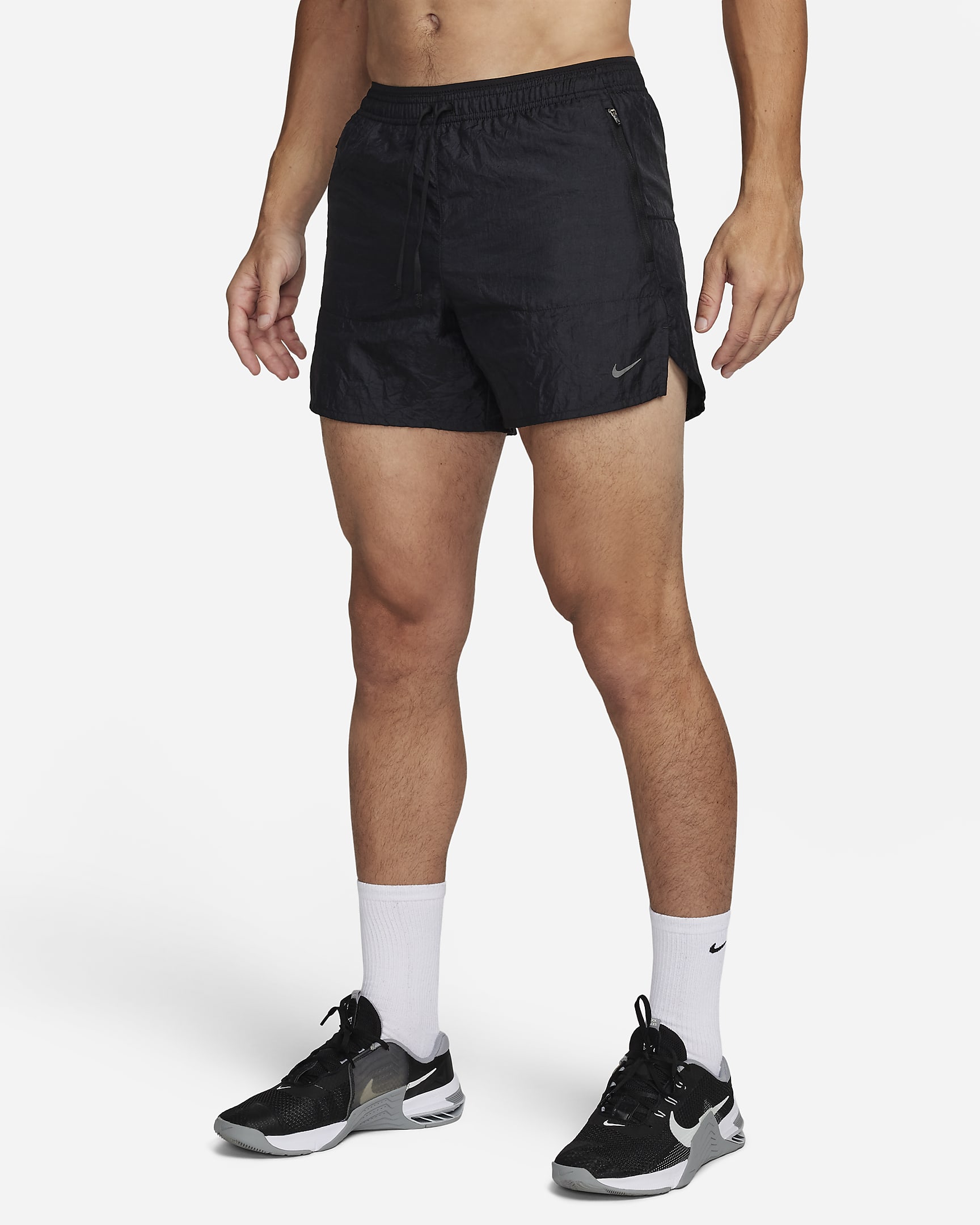 Shorts de correr Dri-FIT de 13 cm con forro de ropa interior para hombre Nike Stride Running Division - Negro/Negro