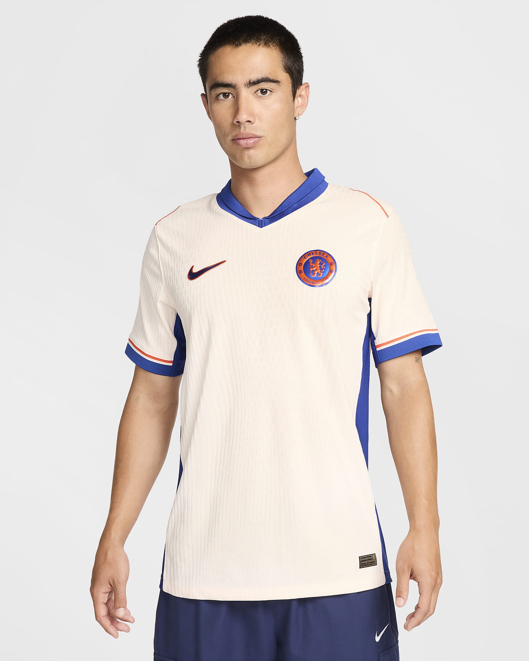 Chelsea F.C. 2024/25 Match Away Men's Nike Dri-FIT ADV Football Authentic Shirt - Guava Ice/Team Orange/Rush Blue