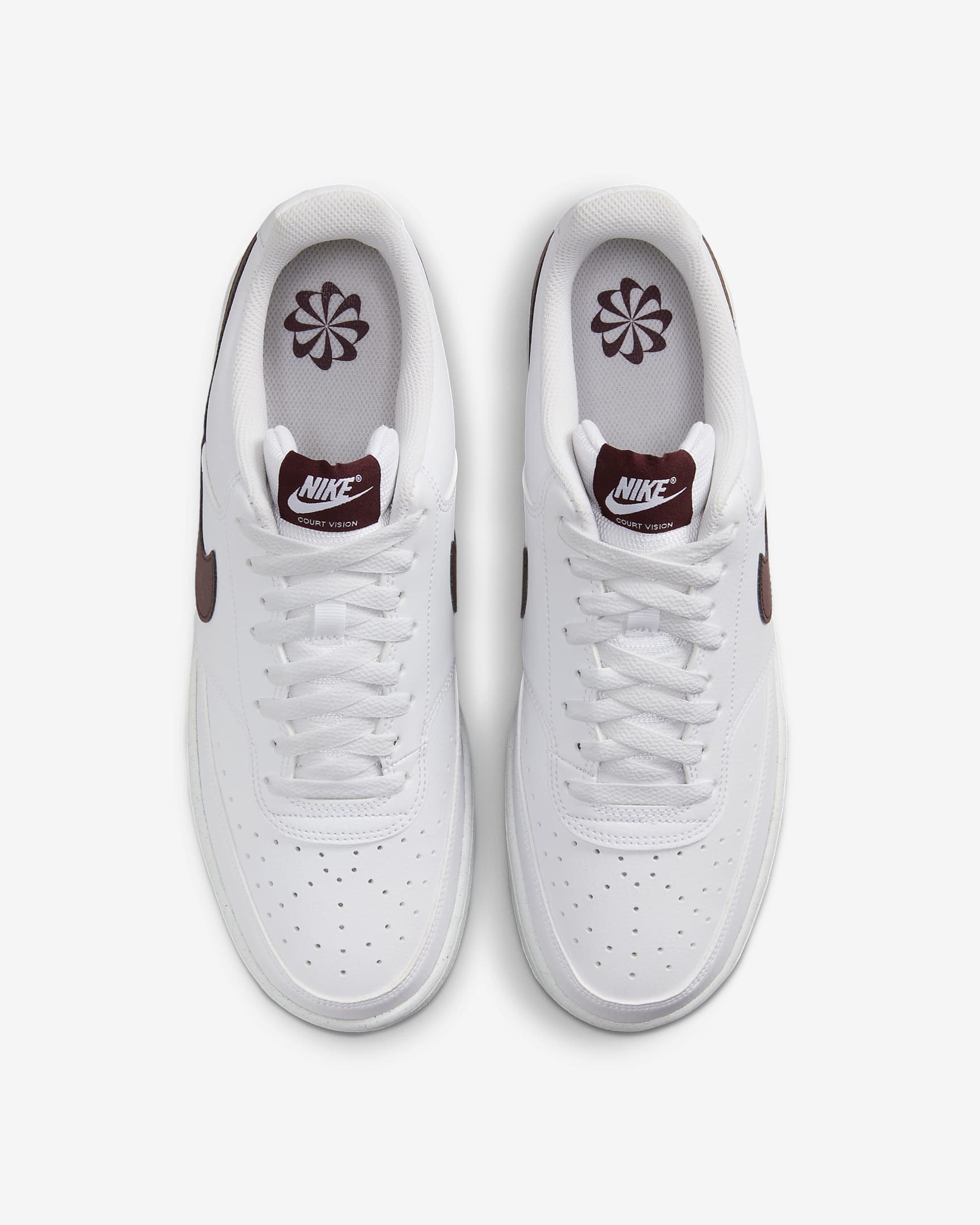 Nike Court Vision 低筒 Next Nature 男鞋 - 白色/Burgundy Crush