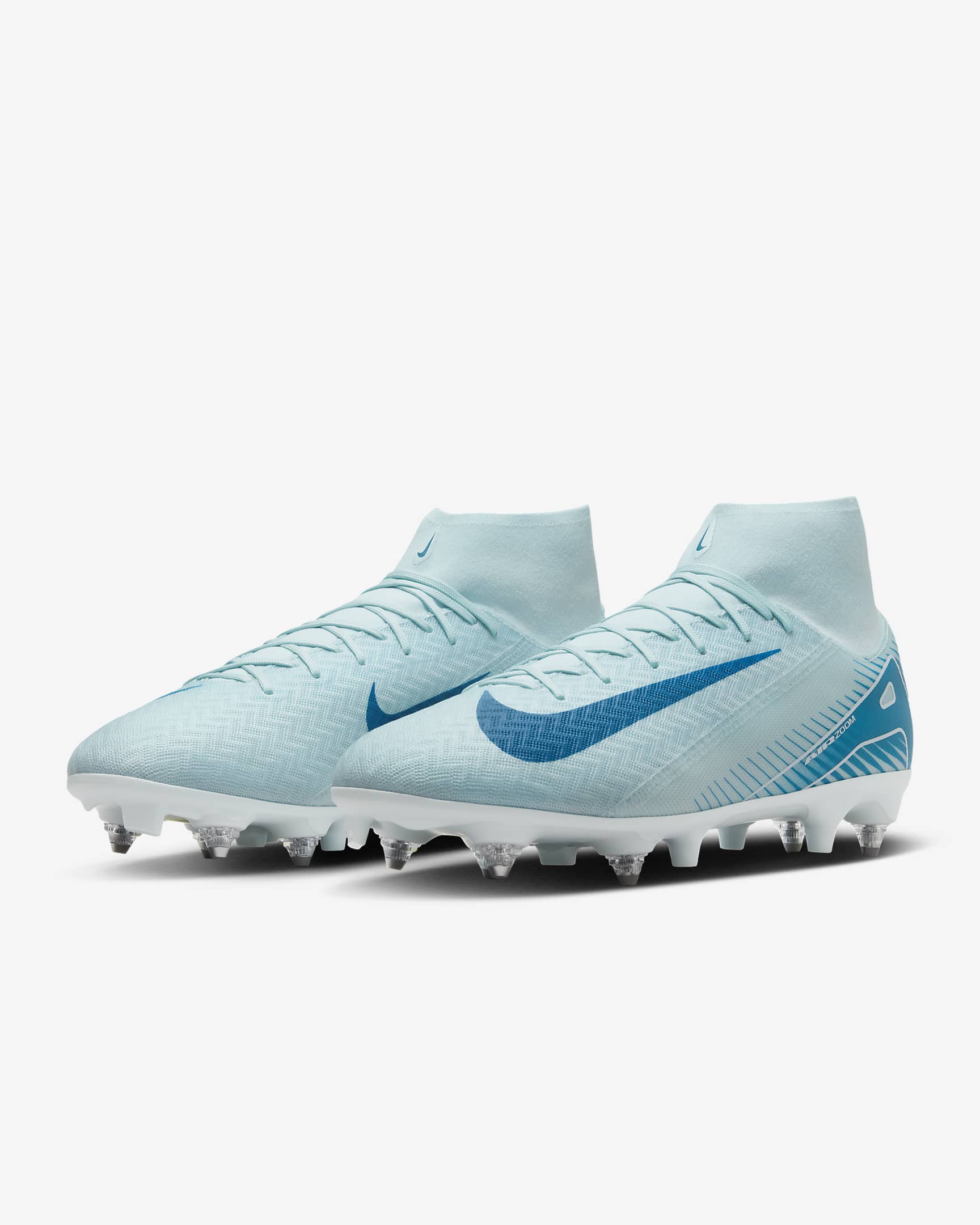 Korki piłkarskie typu high top SG-Pro Nike Mercurial Superfly 10 Academy - Glacier Blue/Blue Orbit