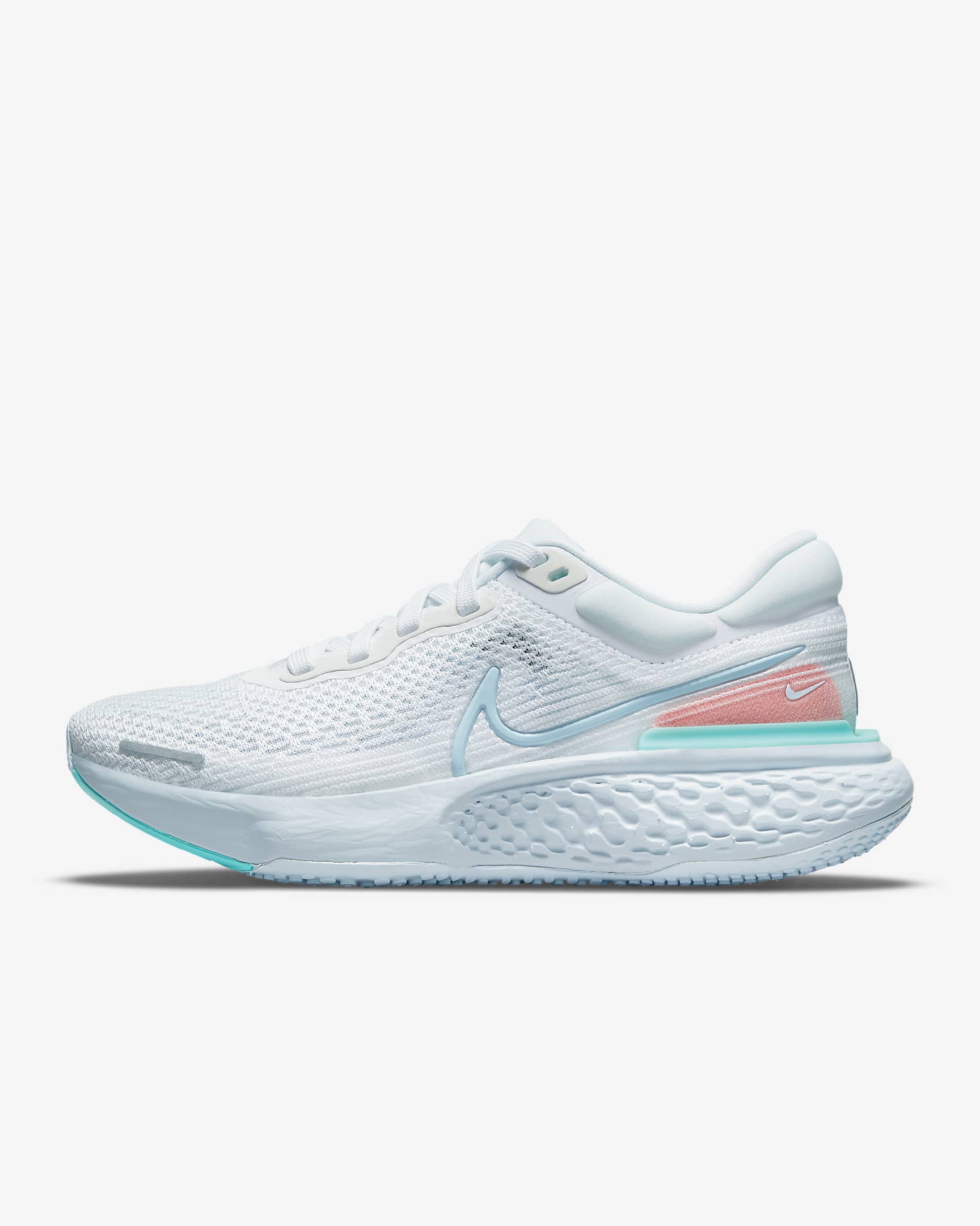 Tenis de correr en carretera para mujer Nike Invincible - Blanco/Turquesa dinámico/Lava resplandor/Azul hidrógeno