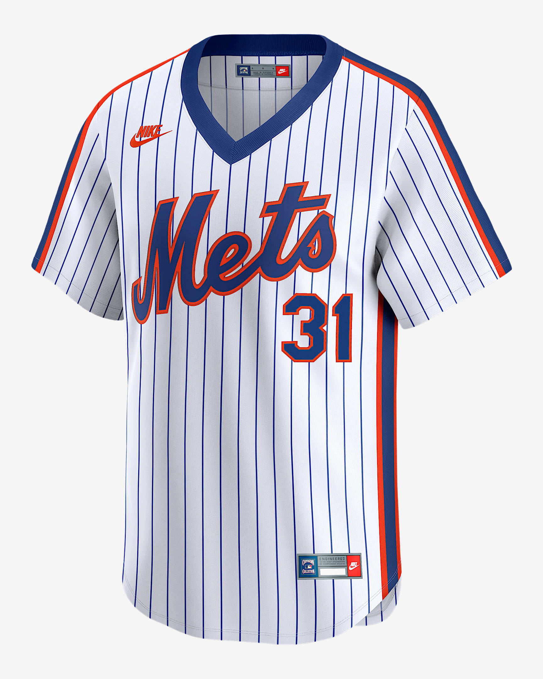Mike Piazza New York Mets Cooperstown Men's Nike Dri-FIT MLB Limited Jersey - White