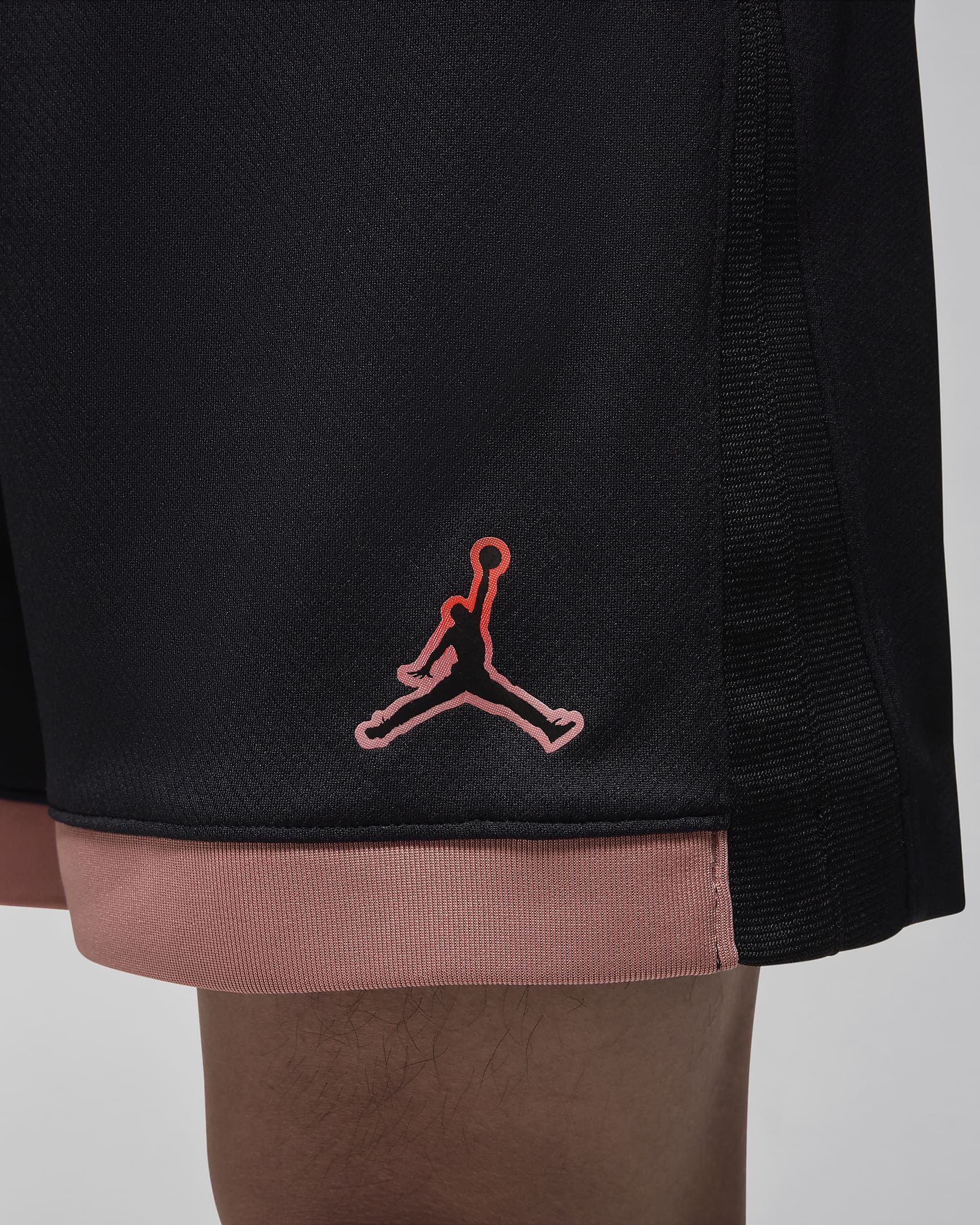 3e short de foot Replica Jordan Dri-FIT Paris Saint-Germain 2024/2025 Stadium pour homme - Noir/Rust Pink/Rust Pink