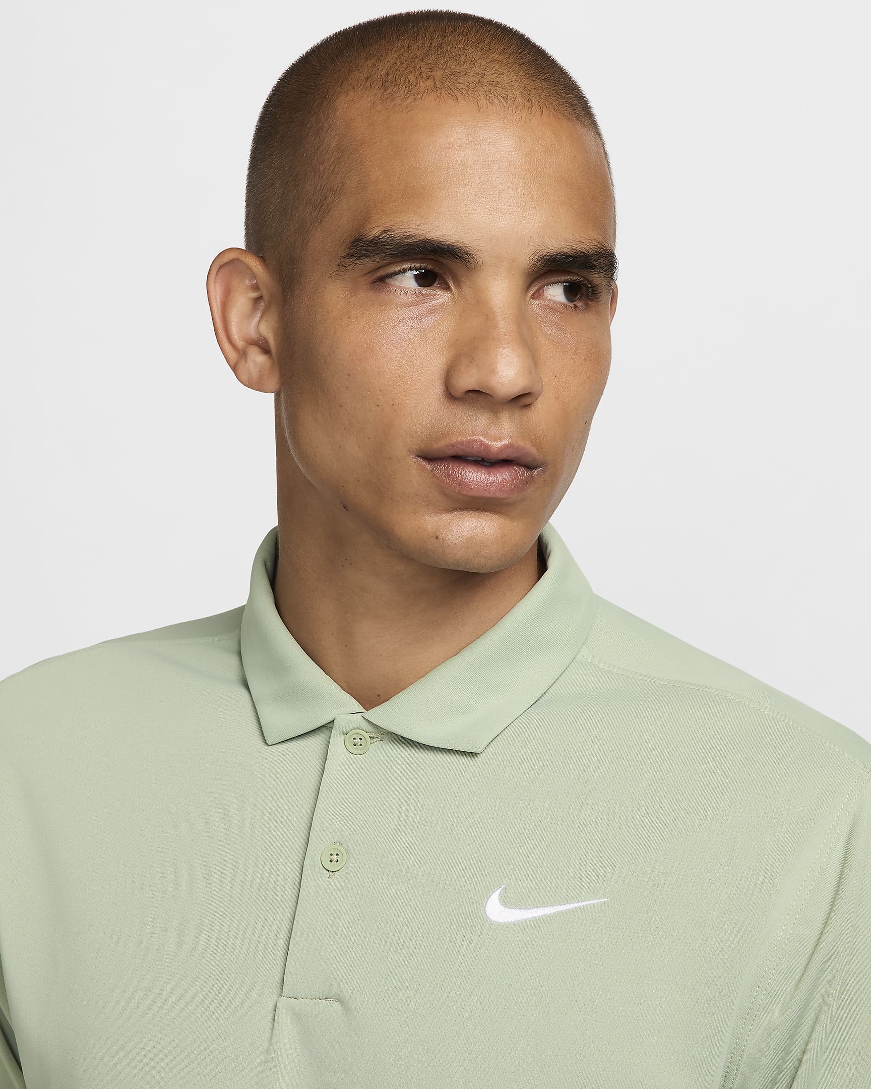 Polo de tennis NikeCourt Dri-FIT pour Homme - Jade Horizon/Blanc