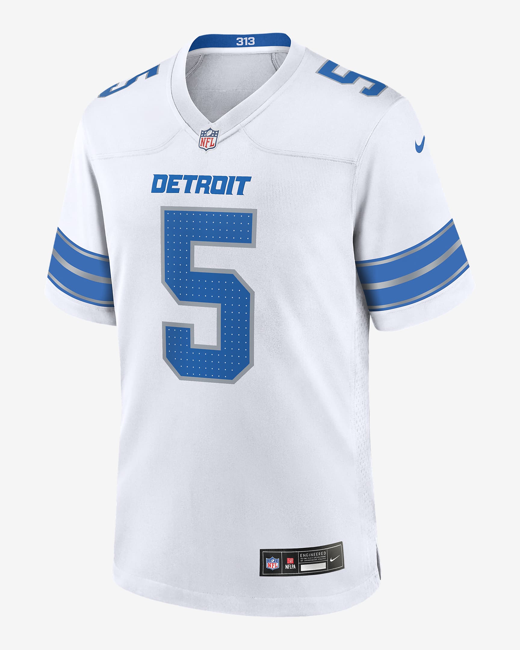 David Montgomery Detroit Lions Men's Nike NFL Game Football Jersey - White