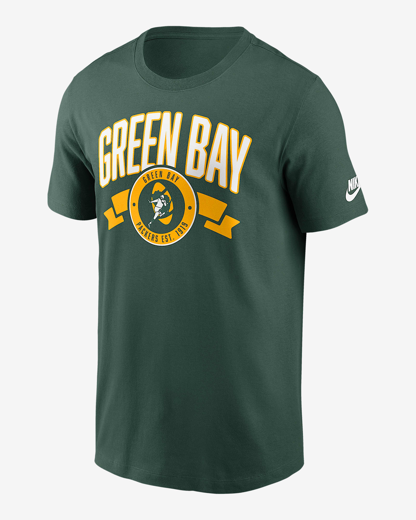 Playera Nike de la NFL para hombre Green Bay Packers Rewind Front And Back Hit Essential - Verde