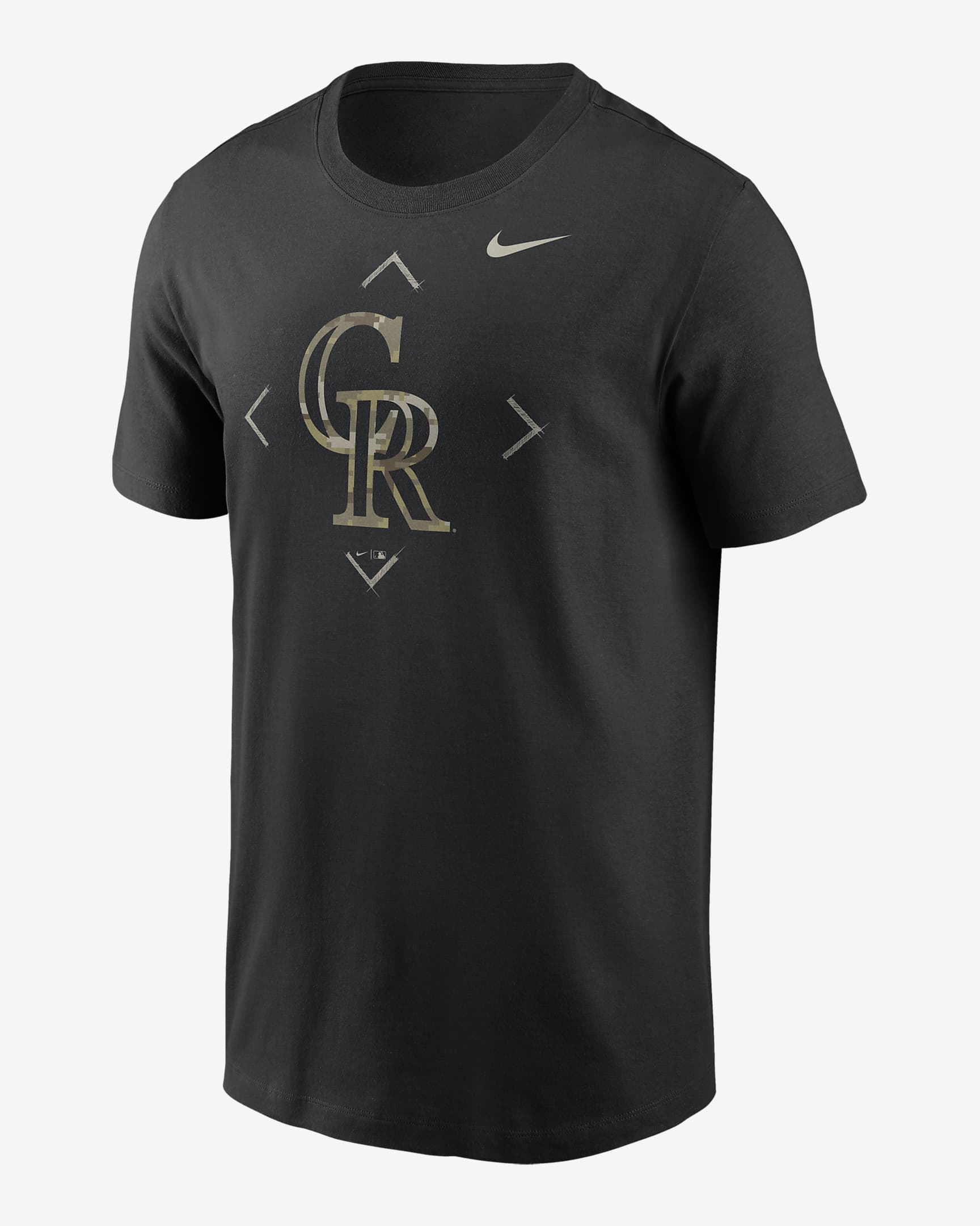 Colorado Rockies Camo Logo Men's Nike MLB T-Shirt. Nike.com