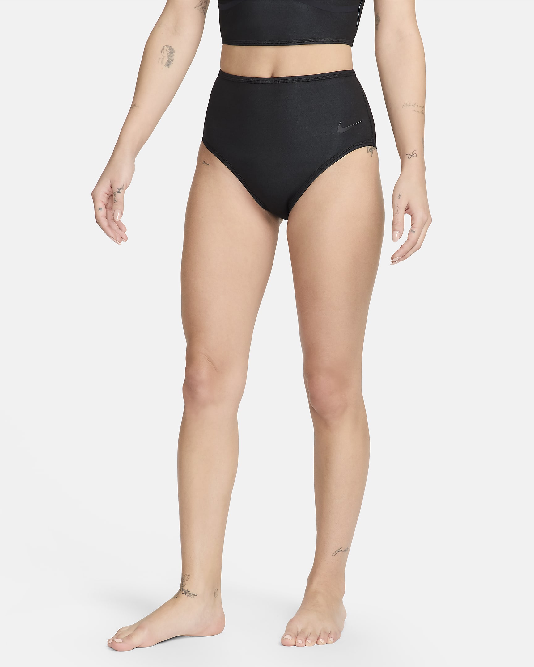 Prenda para la parte inferior de cintura alta y reversible para mujer Nike Swim Fusion - Negro