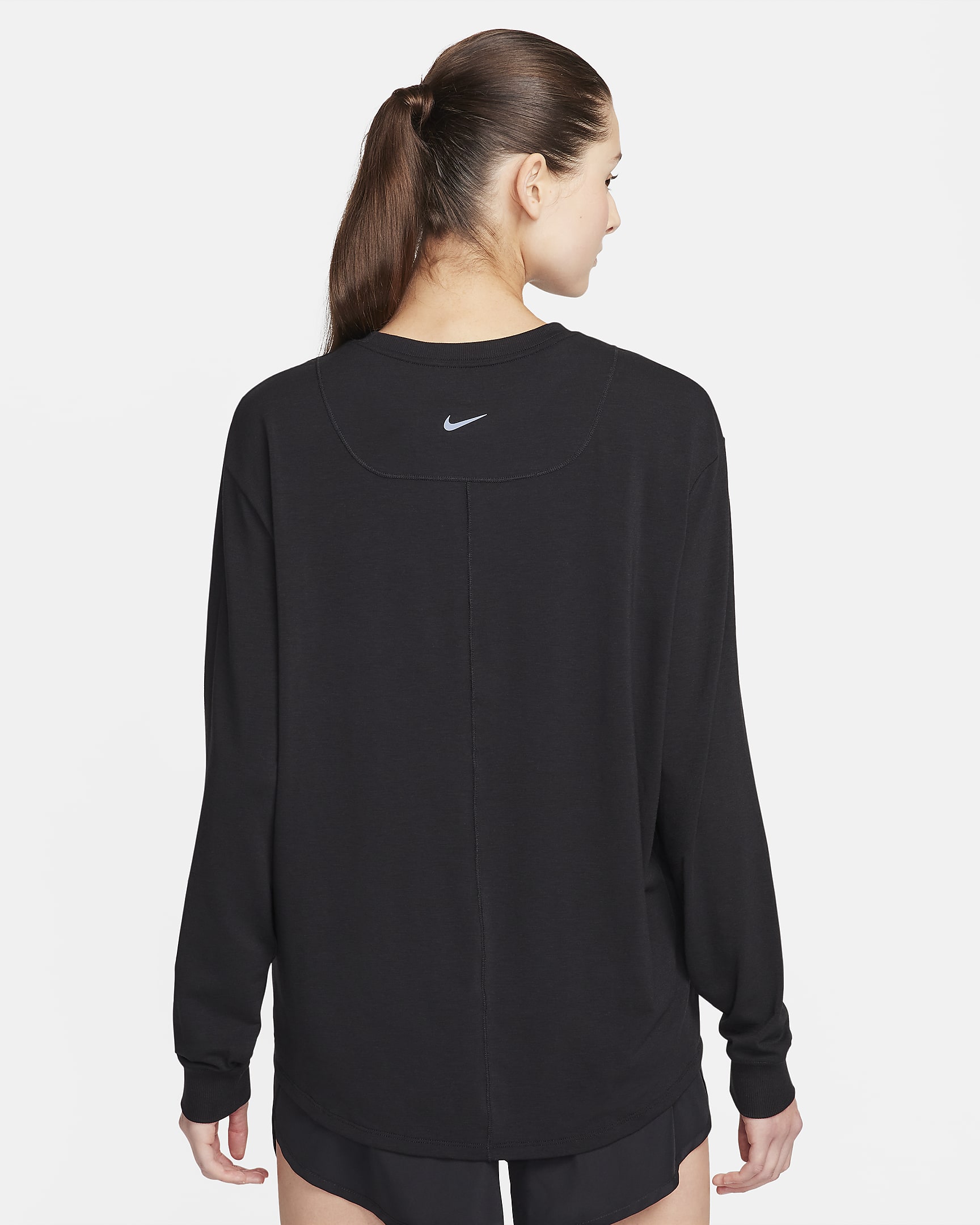 Haut à manches longues Dri-FIT Nike One Relaxed pour femme - Noir/Noir