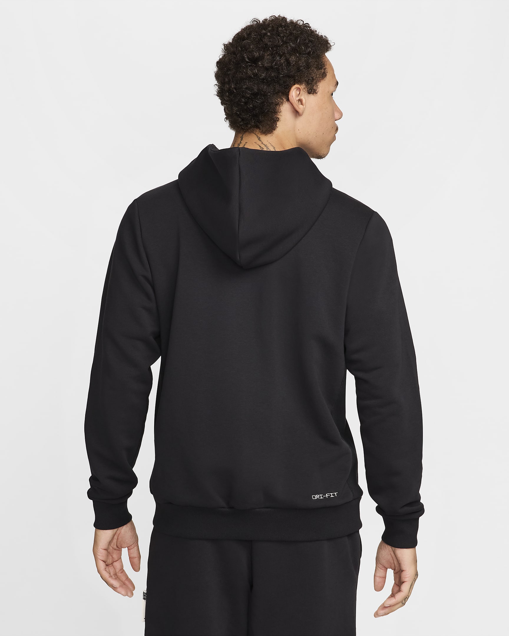 Nike Standard Issue Men's Dri-FIT Full-Zip Basketball Hoodie - Black/Pale Ivory