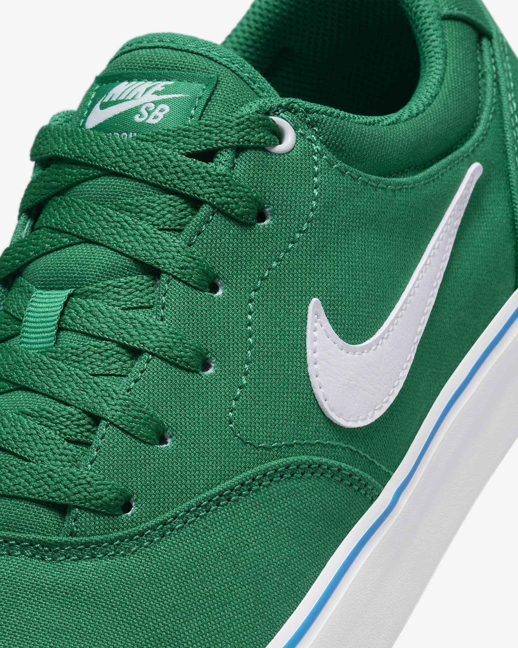 Nike SB Chron 2 Canvas Skate Shoe - Malachite/Malachite/Star Blue/Summit White