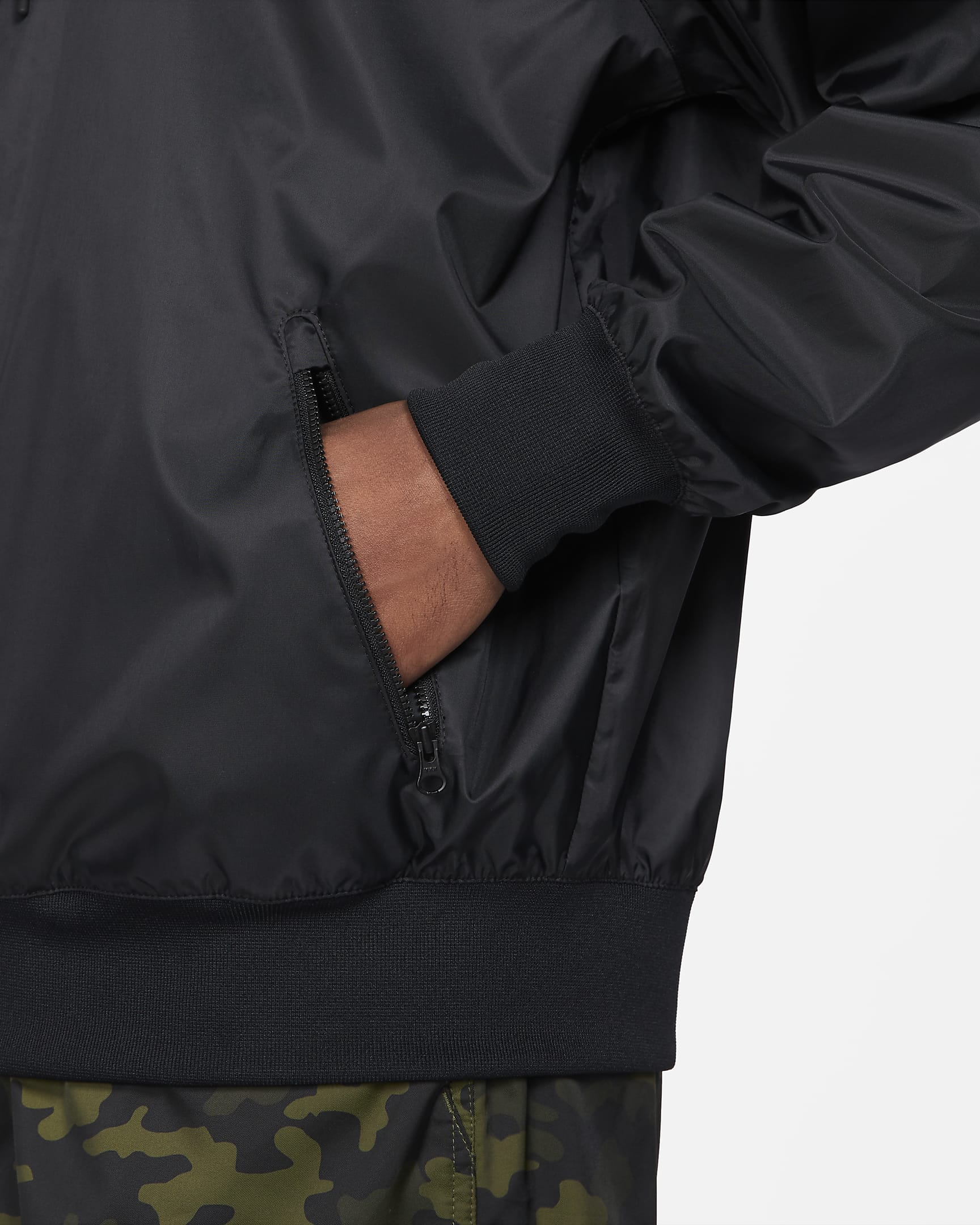 Nike Sportswear Windrunner Men's Hooded Jacket - Black/White