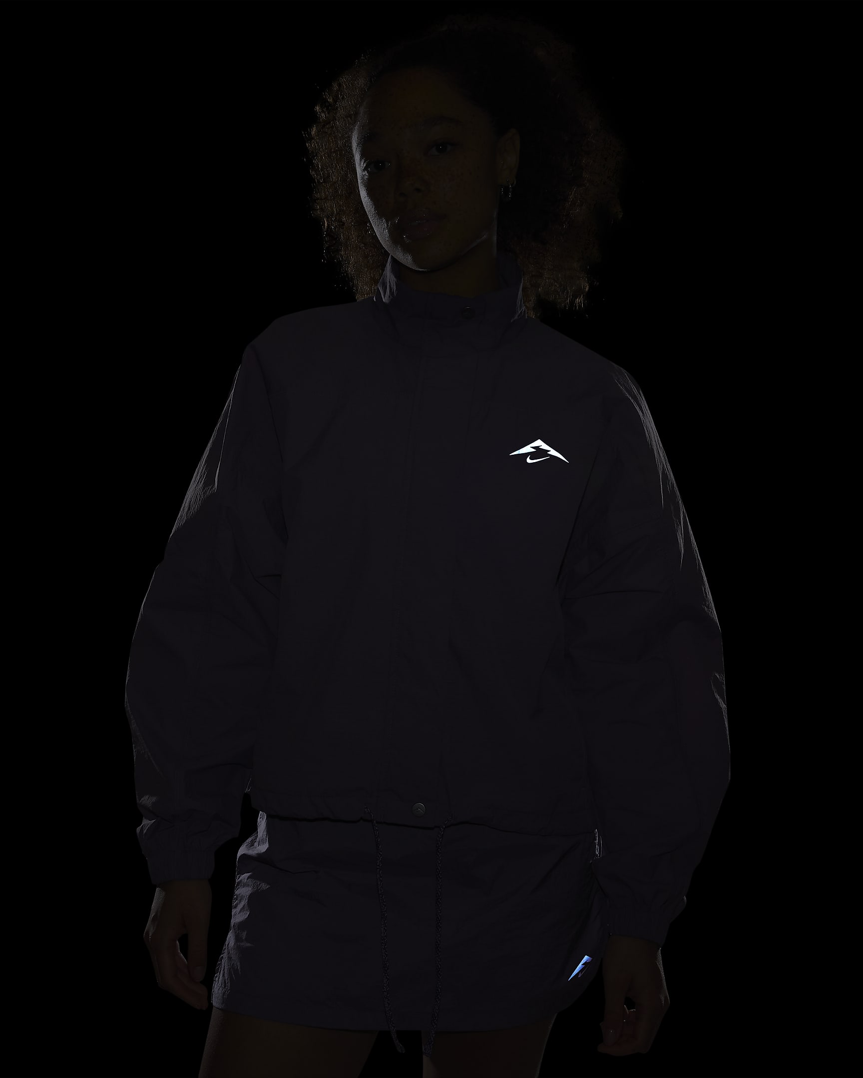 Nike Trail Women's Repel UV Running Jacket - Daybreak/Court Purple