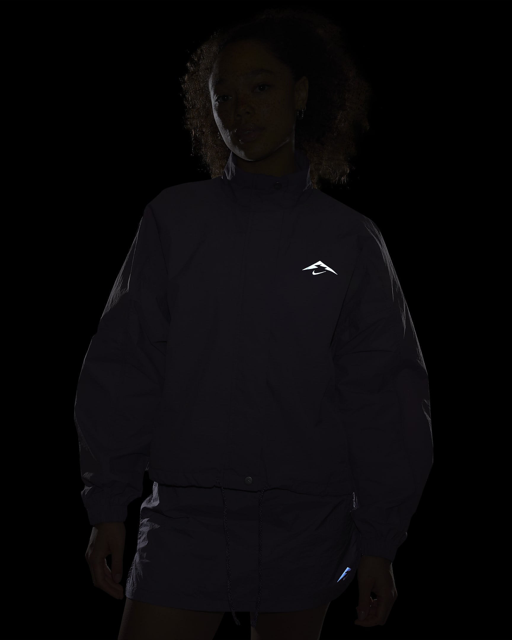 Veste de running Repel UV Nike Trail pour femme - Daybreak/Court Purple