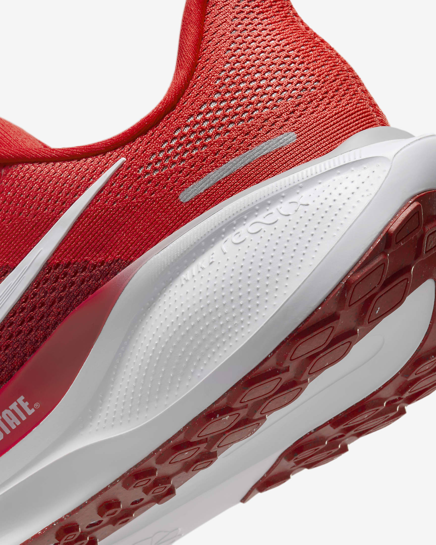 Tenis de correr en pavimento universitarios Nike para hombre Ohio State Pegasus 41 - Rojo universitario/Blanco/Gris peltre/Blanco