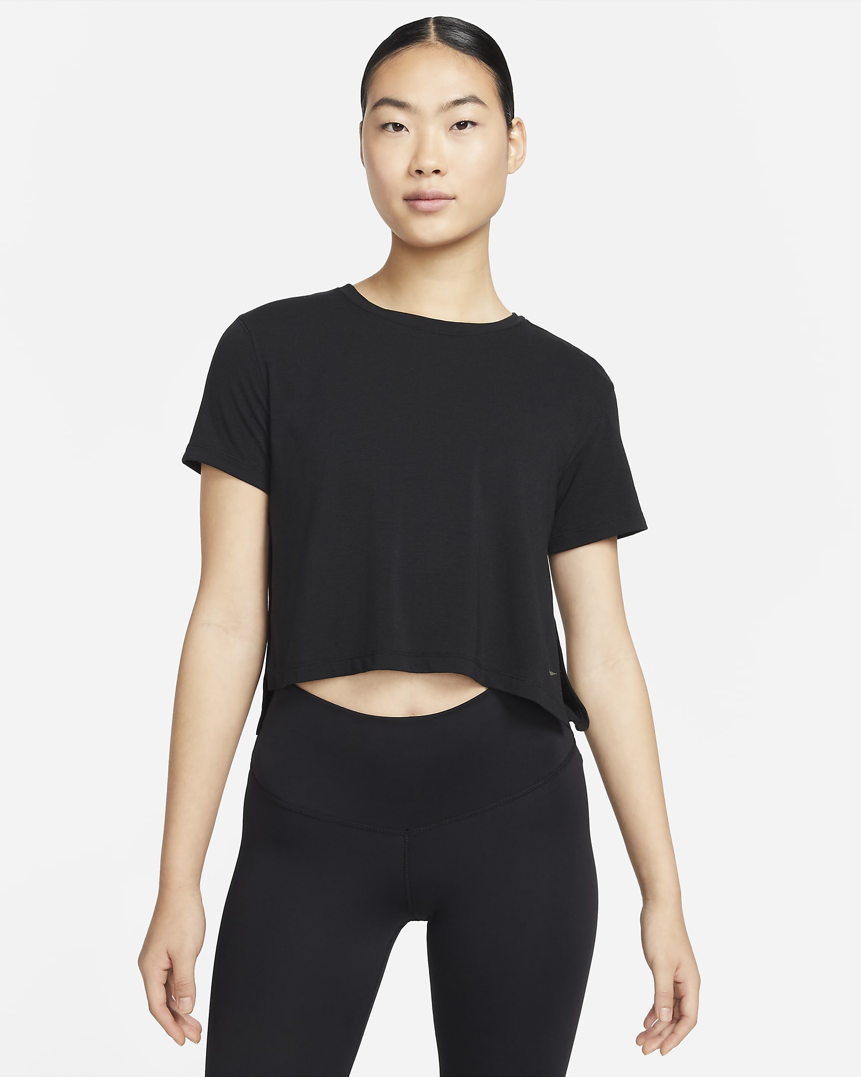 Nike Yoga Dri-FIT 女款上衣 - 黑色/Iron Grey