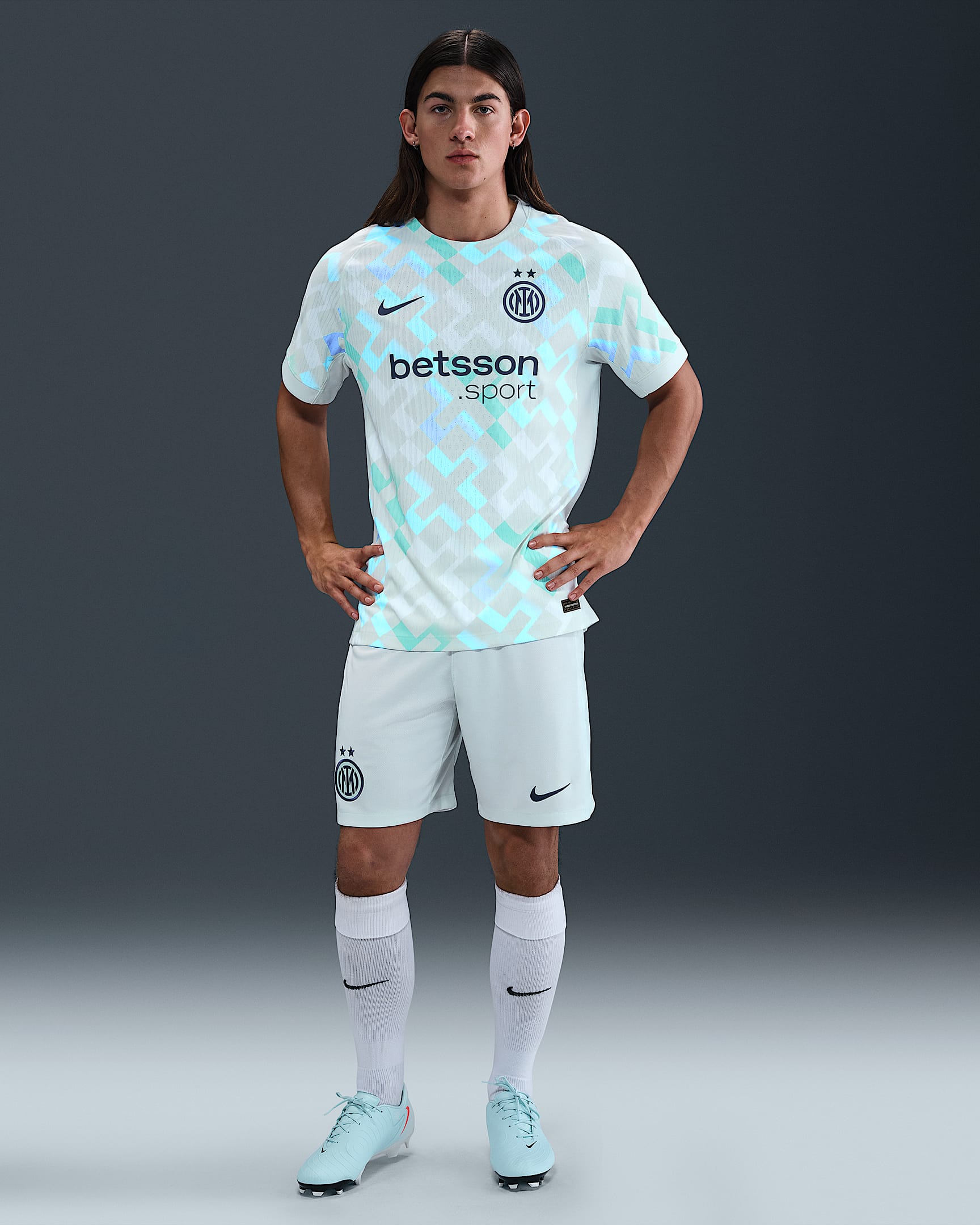Inter Milan 2025/26 Stadium Away Men's Nike Dri-FIT Football Replica Shorts - Ghost Aqua/Blue Void
