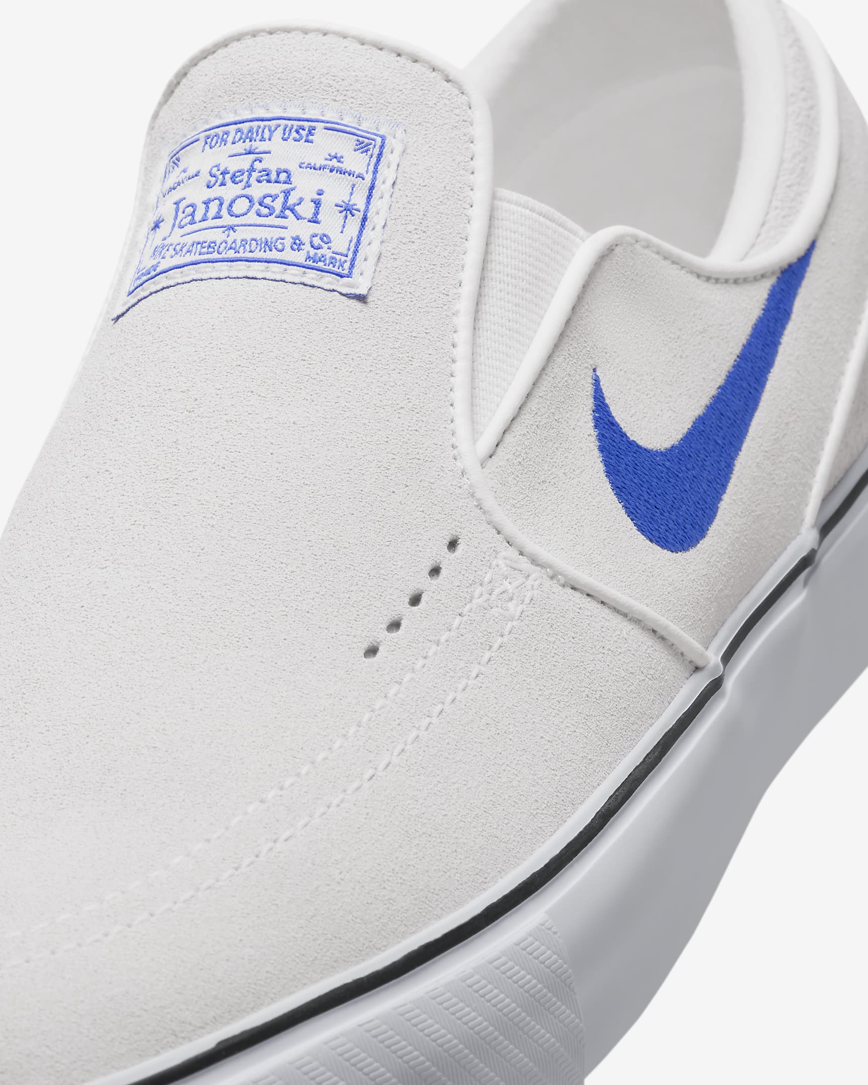 Nike SB Janoski+ Slip Skate Shoes - Summit White/Summit White/White/Hyper Royal