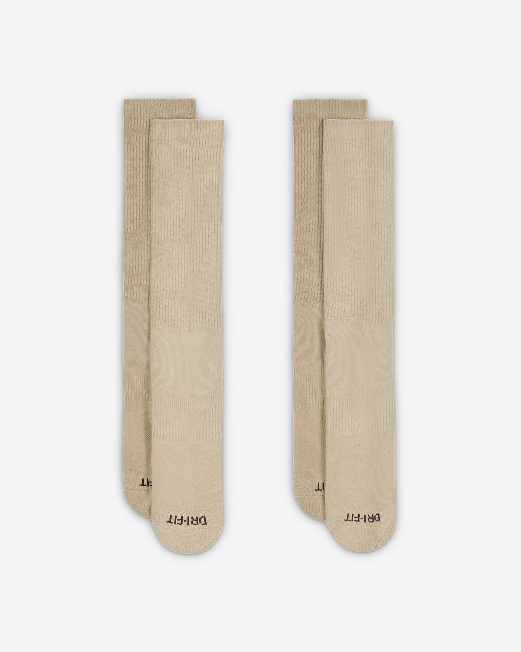 Nike Everyday Cushioned Crew Socks (2 Pairs) - Sand Drift/Earth