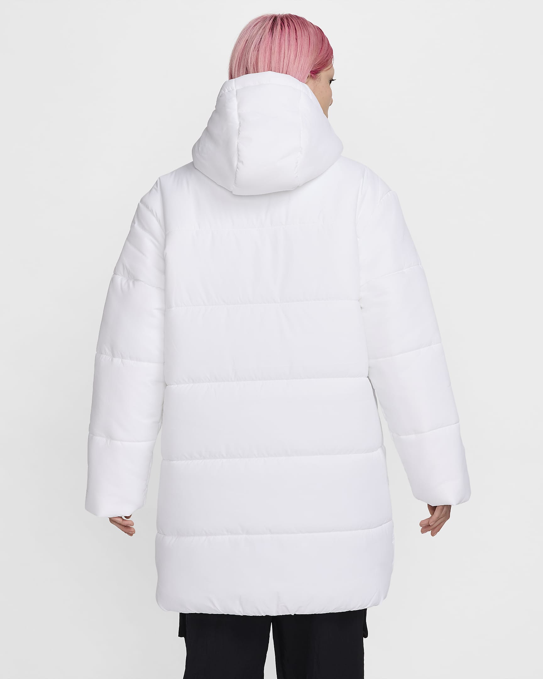 Nike Sportswear Classic Puffer Women's Therma-FIT Loose Parka - White/Black