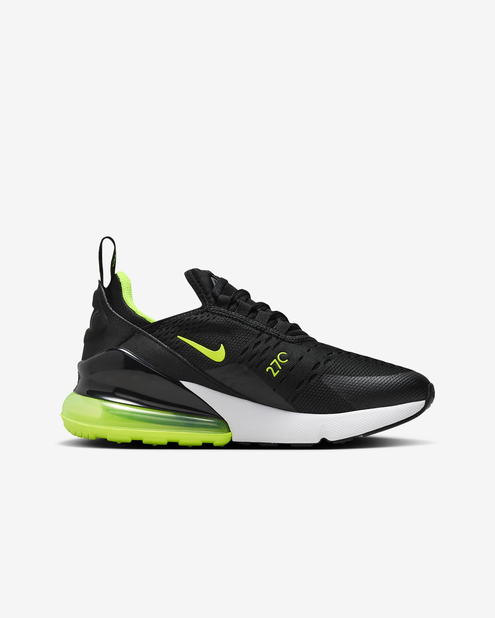 Bota Nike Air Max 270 pro větší děti - Černá/Lightning/Bílá/Volt