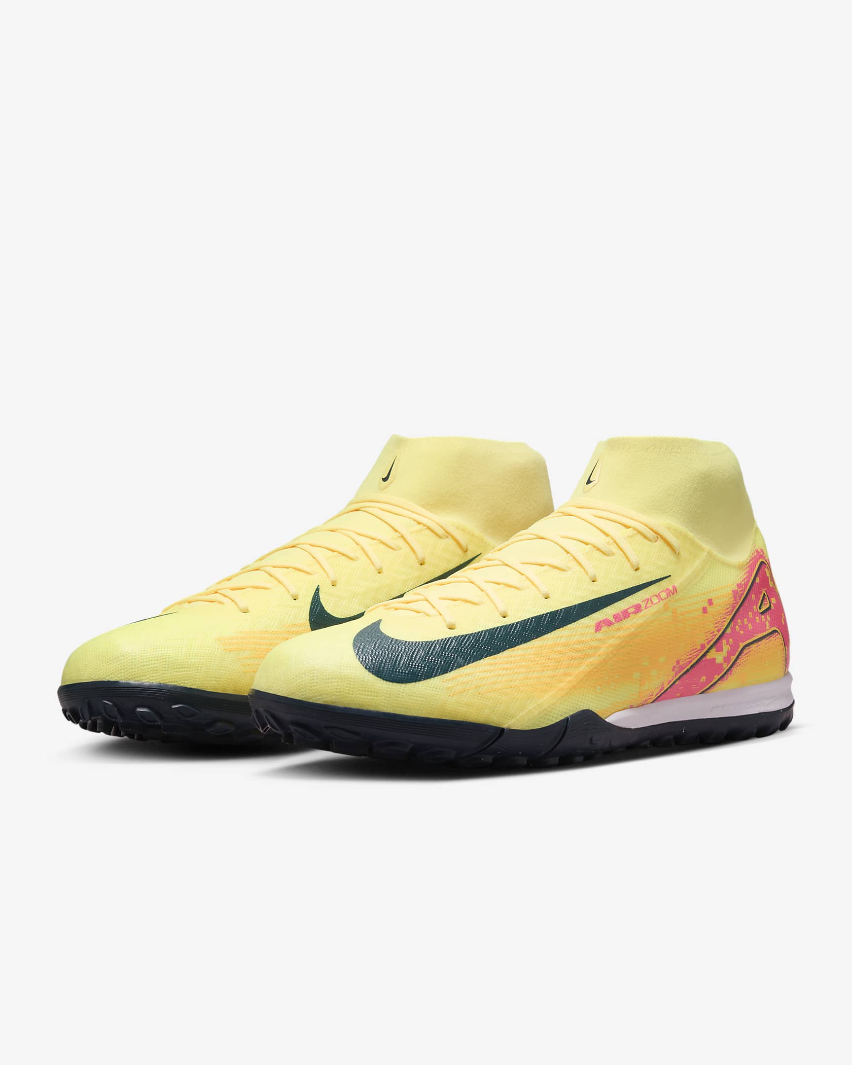 Scarpa da calcio a taglio alto TF Nike Mercurial Superfly 10 Academy "Kylian Mbappé" - Light Laser Orange/Armory Navy