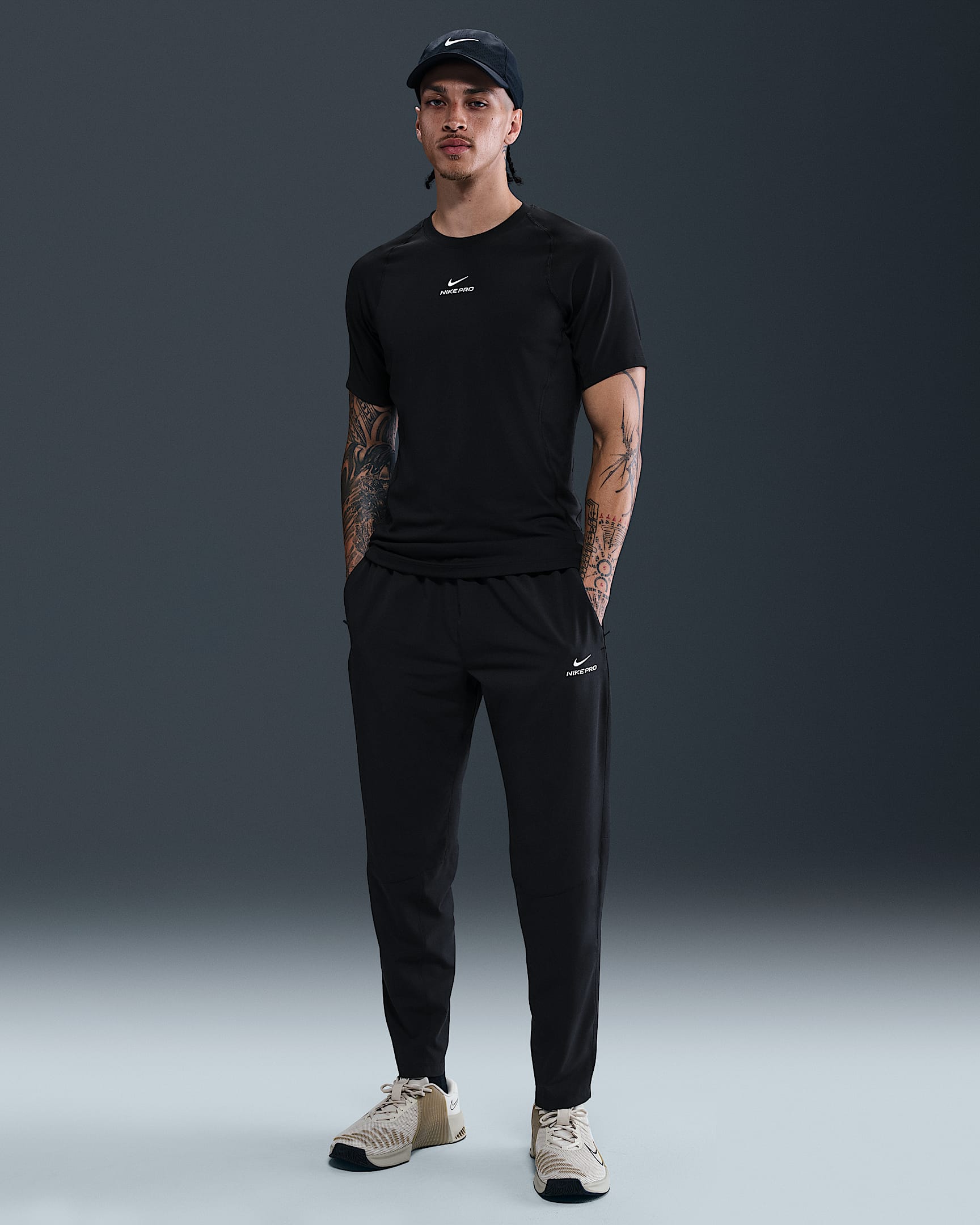 Pantalon Dri-FIT Nike Pro Training pour homme - Noir/Blanc
