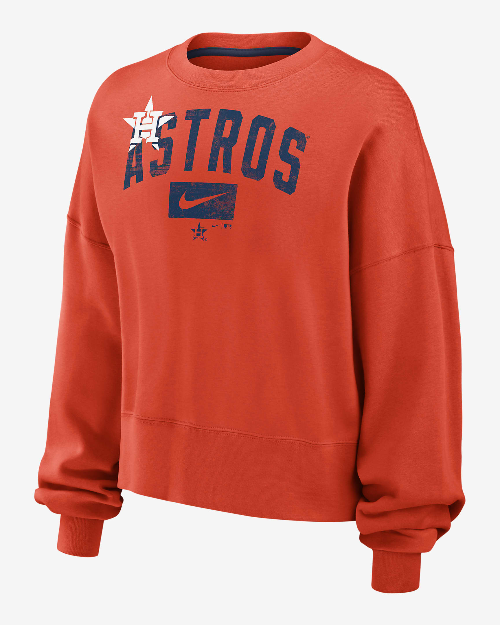 Sudadera sin cierre Nike de la MLB para mujer Houston Astros Team - Naranja