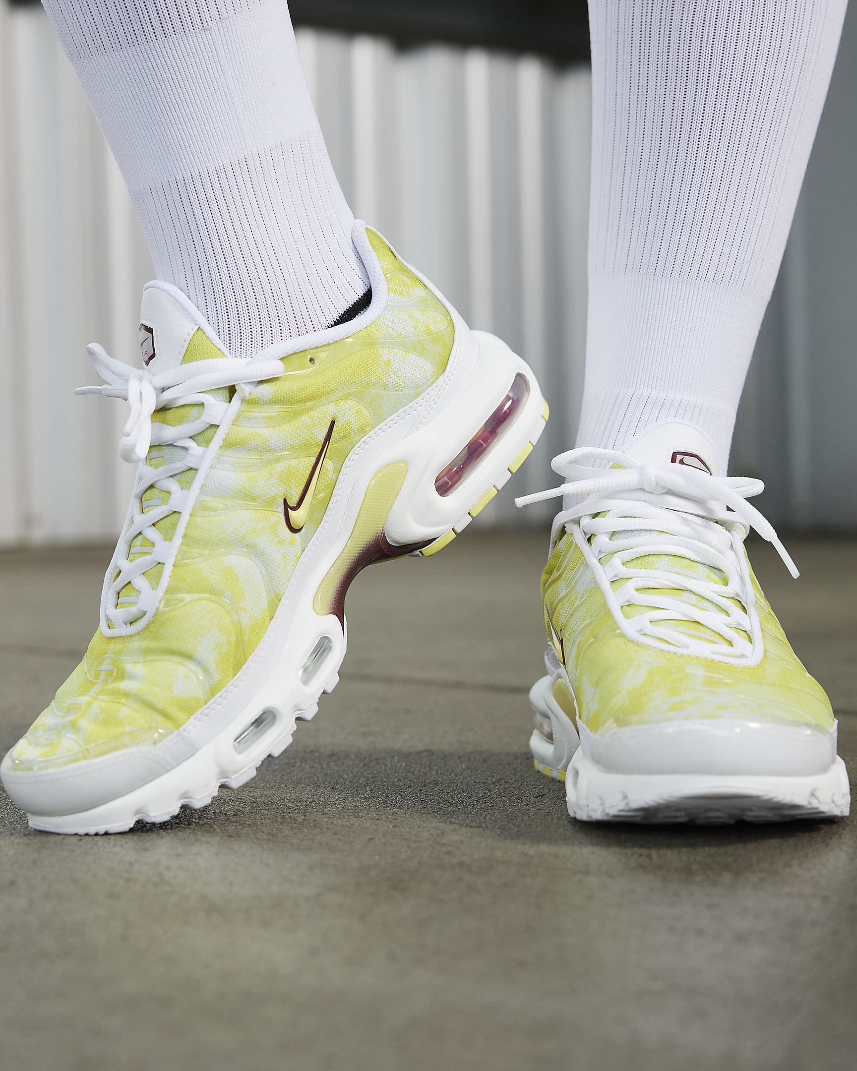 Nike Air Max Plus Women's Shoes - White/Football Grey/Dark Team Red/Light Laser Orange