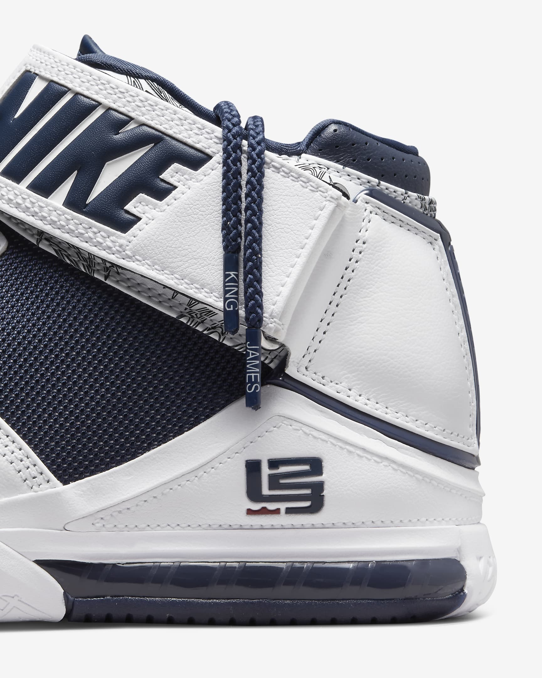 Nike Zoom LeBron 2 Men's Shoes - White/Varsity Crimson/Midnight Navy