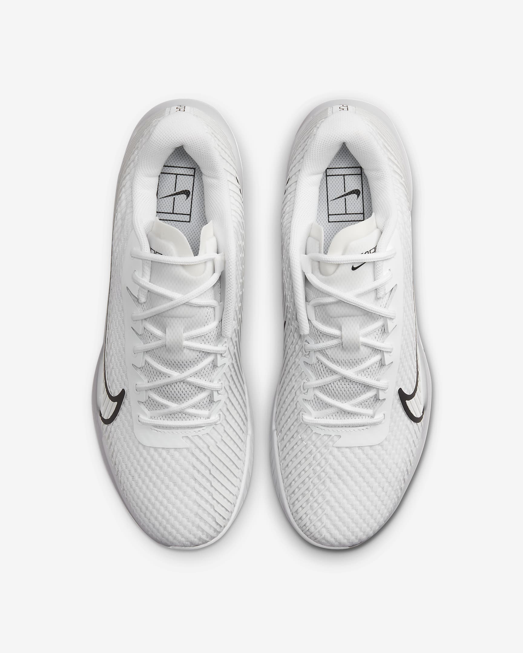 NikeCourt Air Zoom Vapor 11 Men's Hard Court Tennis Shoes - White/Summit White/Black