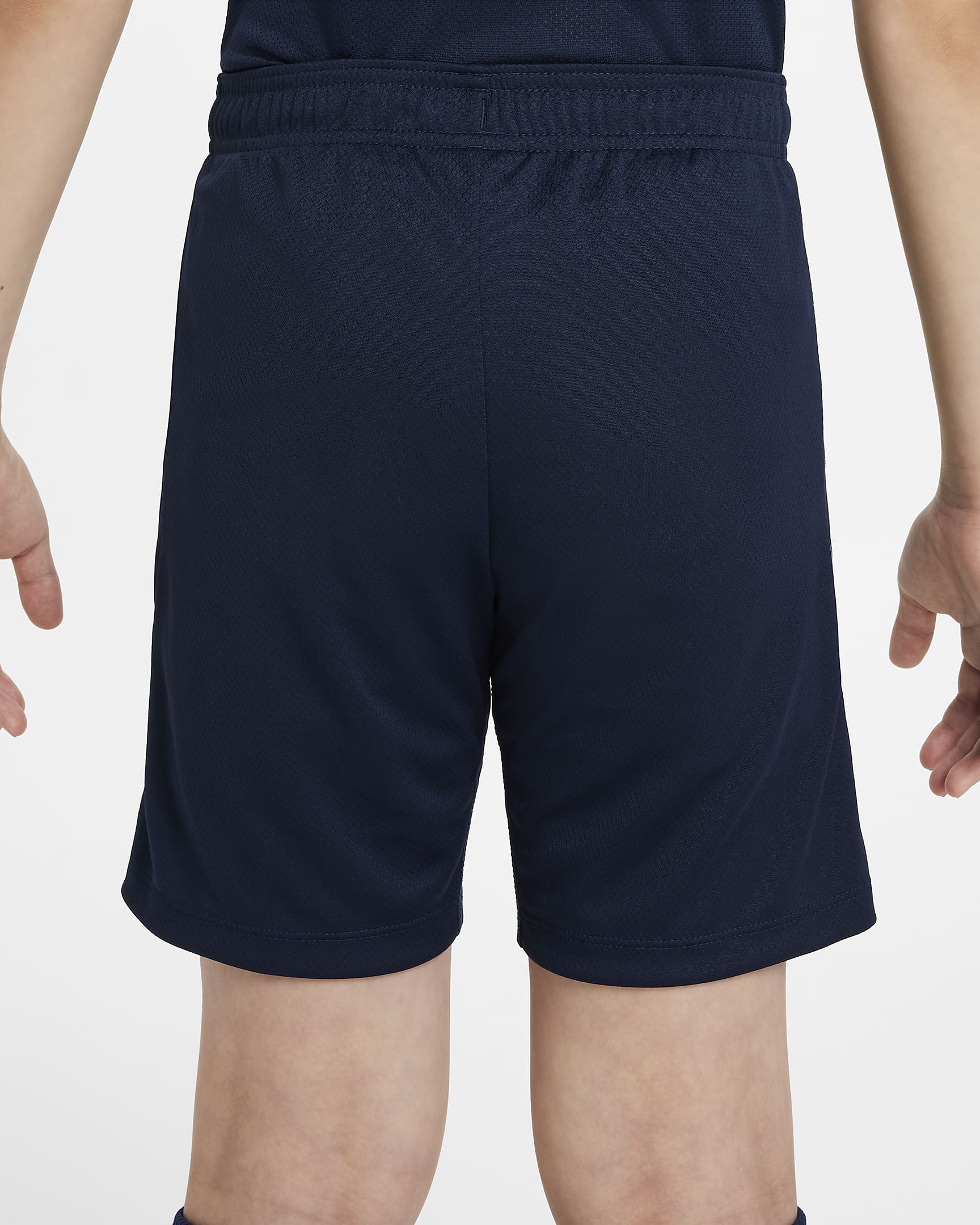 FC Chelsea Strike Nike Dri-FIT Fußball-Shorts aus Strick für jüngere Kinder - Obsidian/Light Photo Blue/Guava Ice