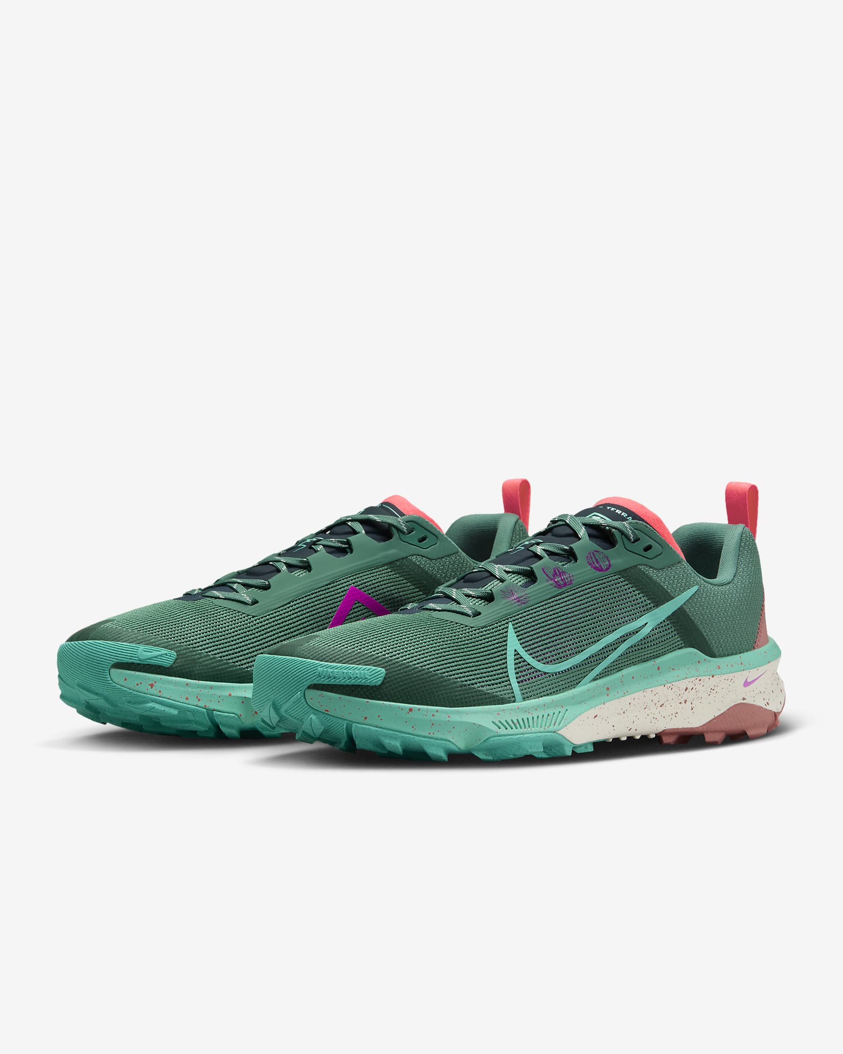 Nike Kiger 9 Men's Trail-Running Shoes - Bicoastal/Armoury Navy/Red Stardust/Green Frost