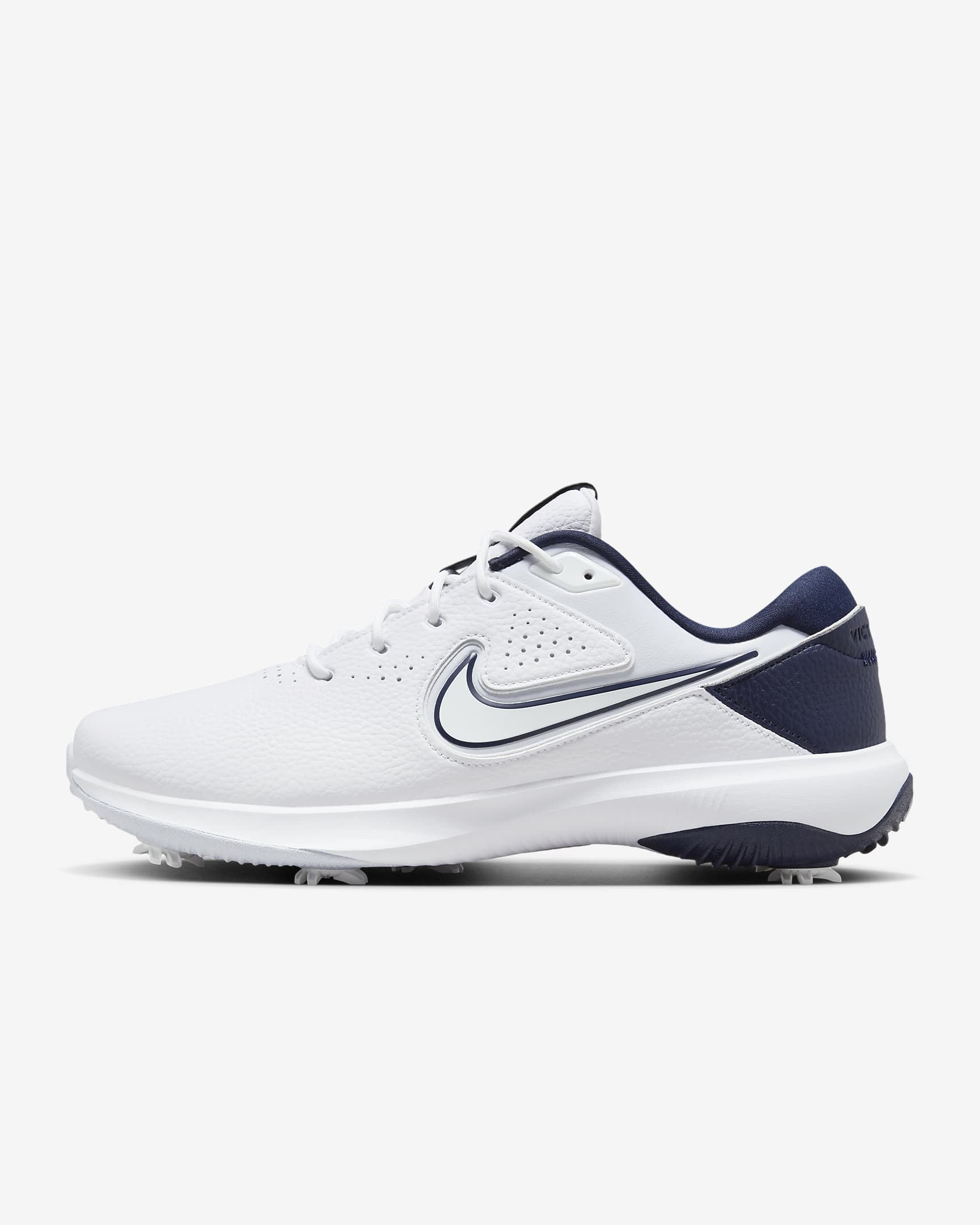 Nike Victory Pro 3 Golfschoenen voor heren - Wit/Obsidian/Aquarius Blue/Football Grey