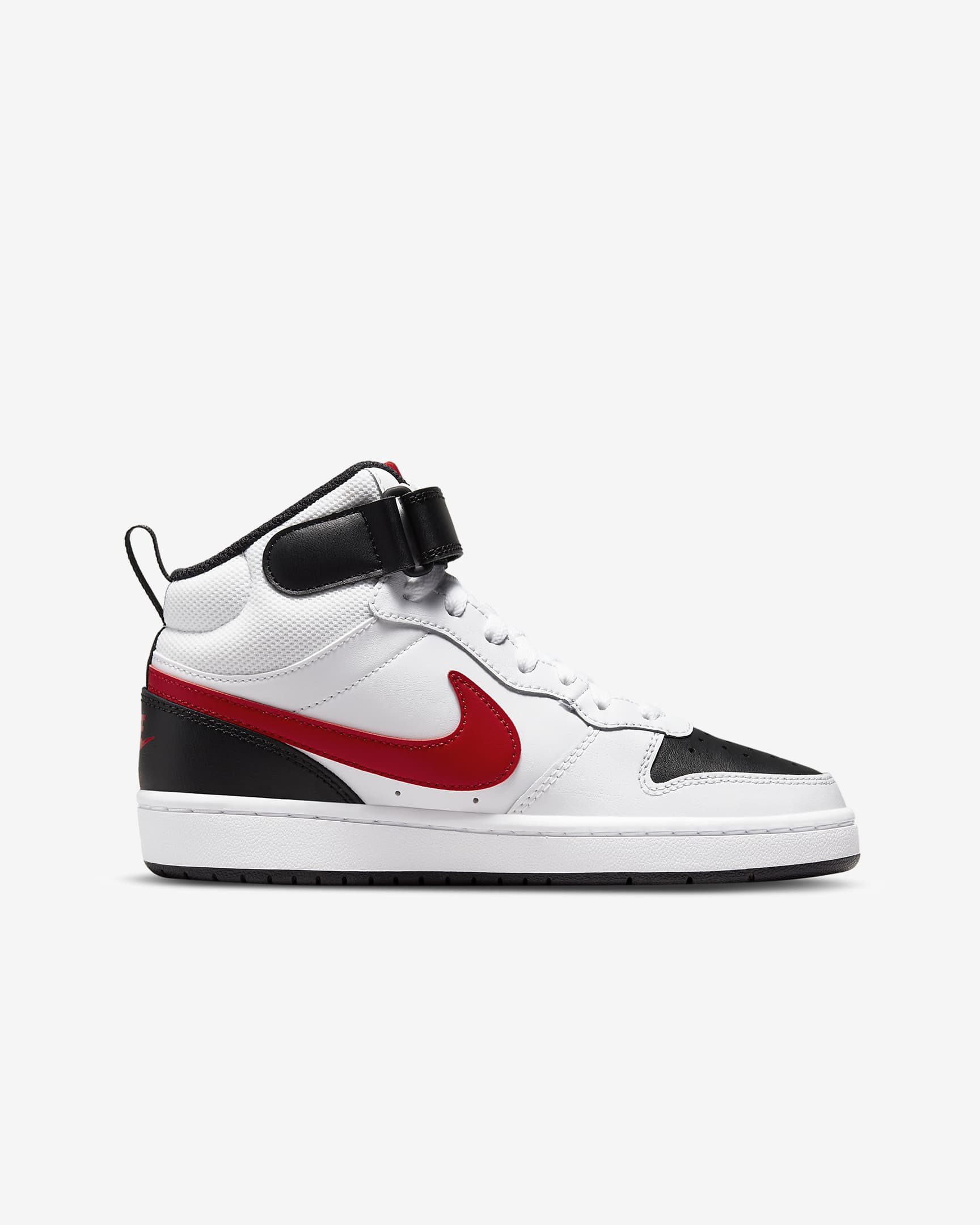 Nike Court Borough Mid 2 Older Kids' Shoes - White/Black/University Red