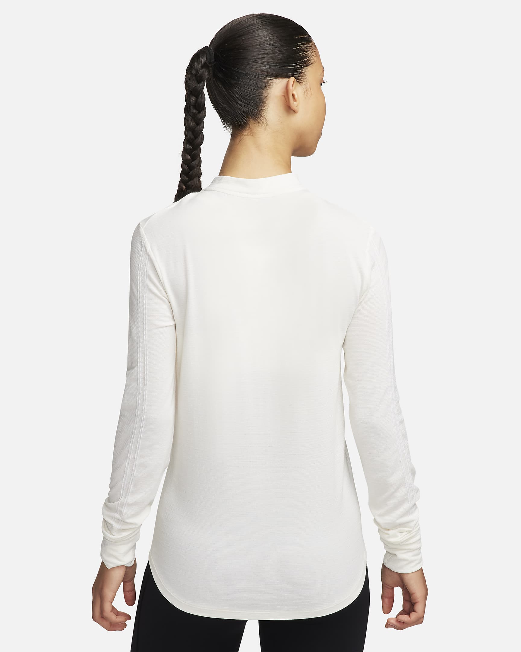 Nike Swift Women's Dri-FIT Mock-Neck Long-Sleeve Running Top - Sail