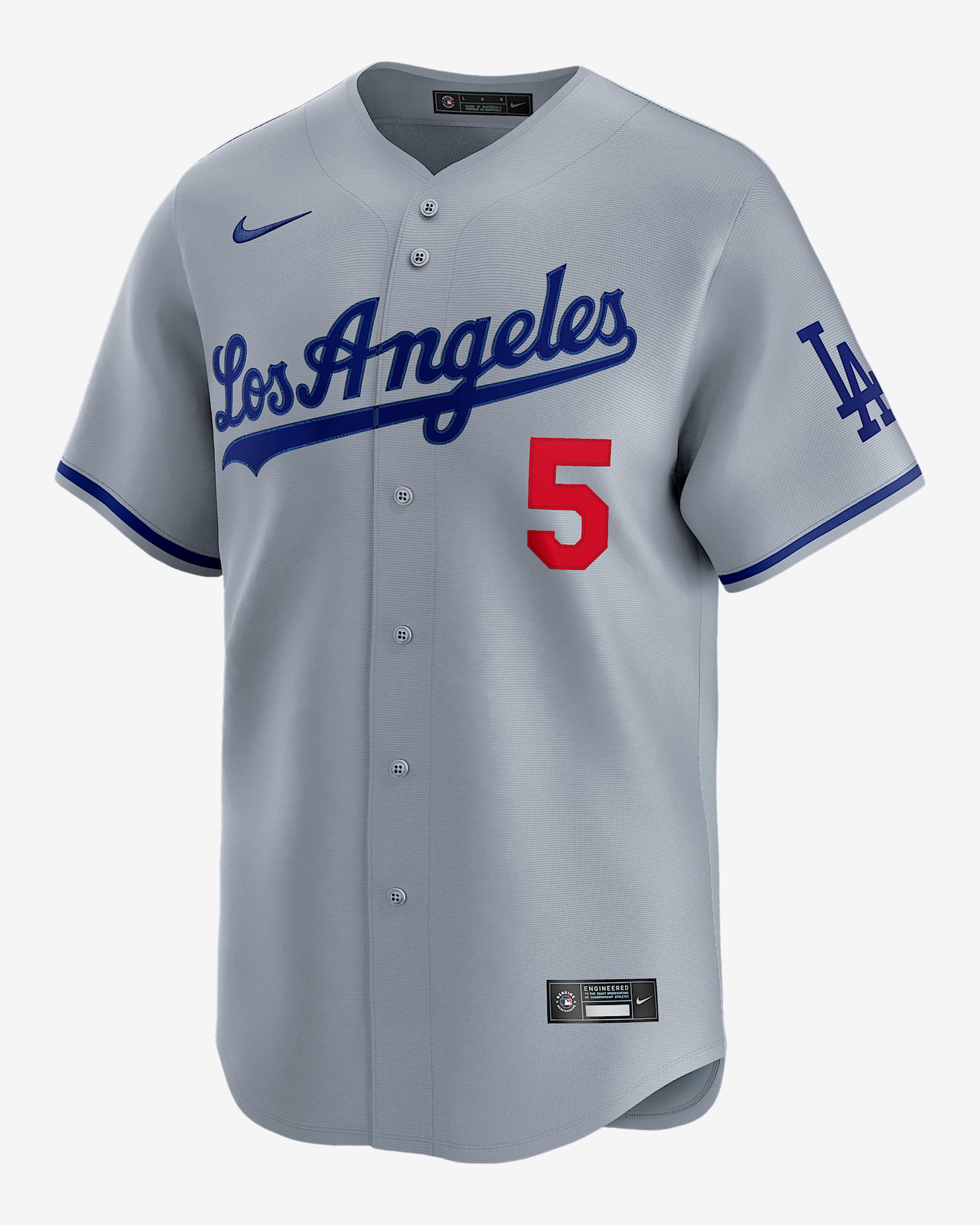 Freddie Freeman Los Angeles Dodgers Men's Nike Dri-FIT ADV MLB Limited Jersey - Grey