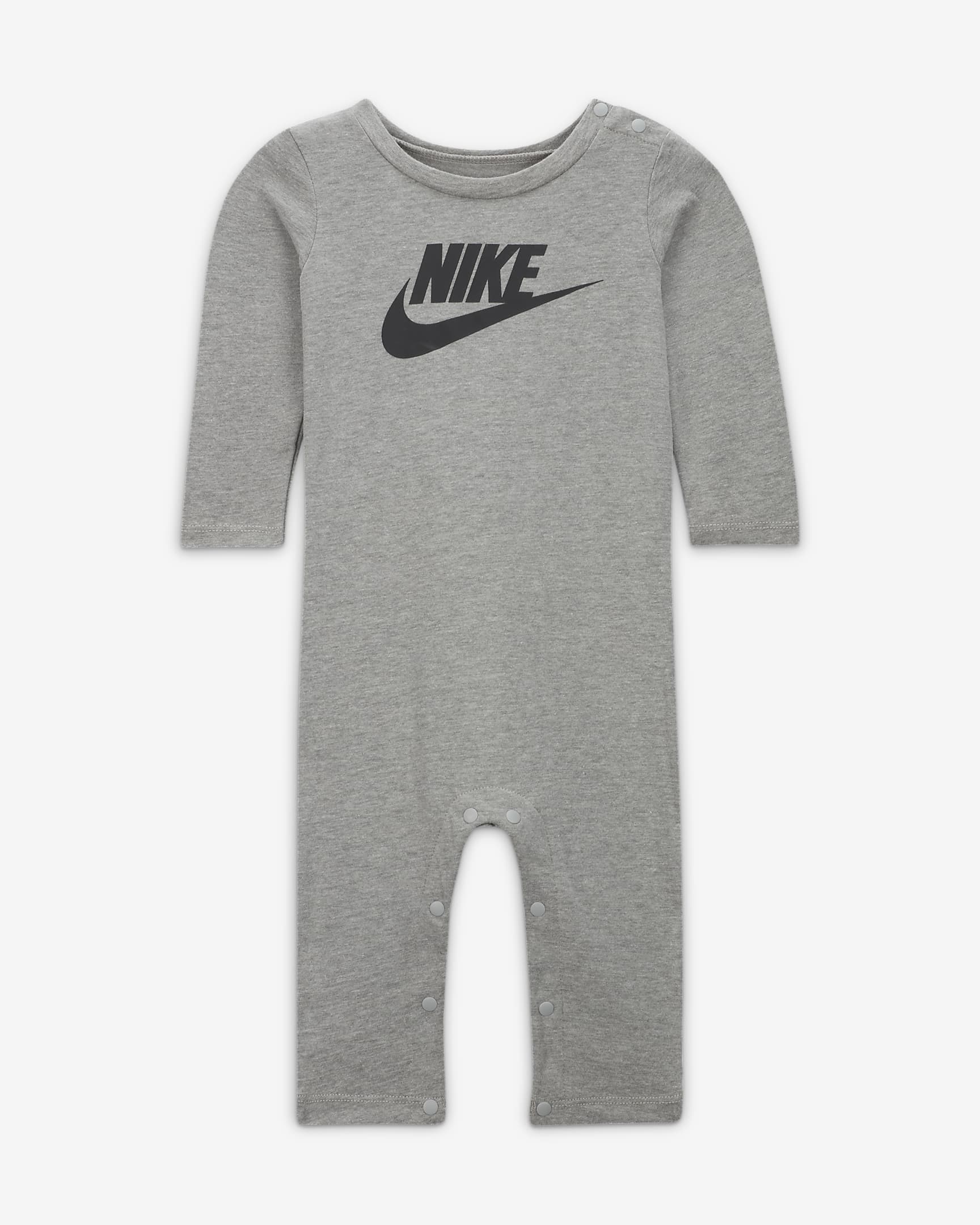 Mono sin pies para bebé Nike - Gris oscuro jaspeado